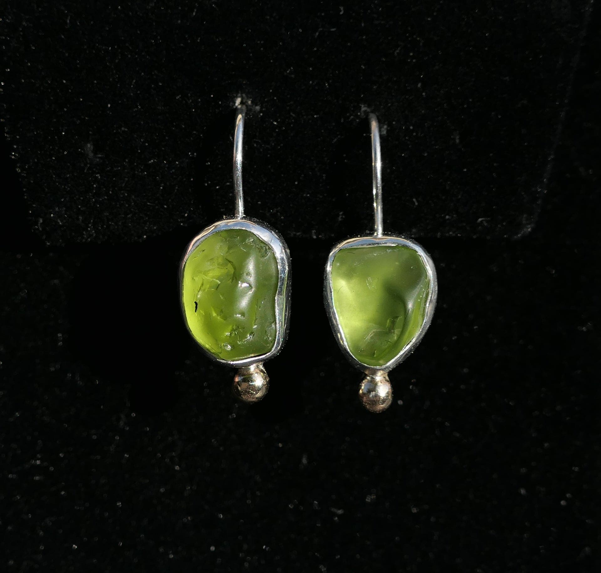 handmade peridot earrings