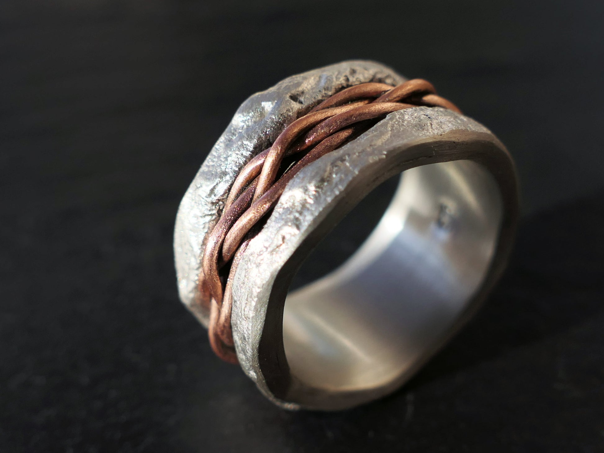 large woven ring