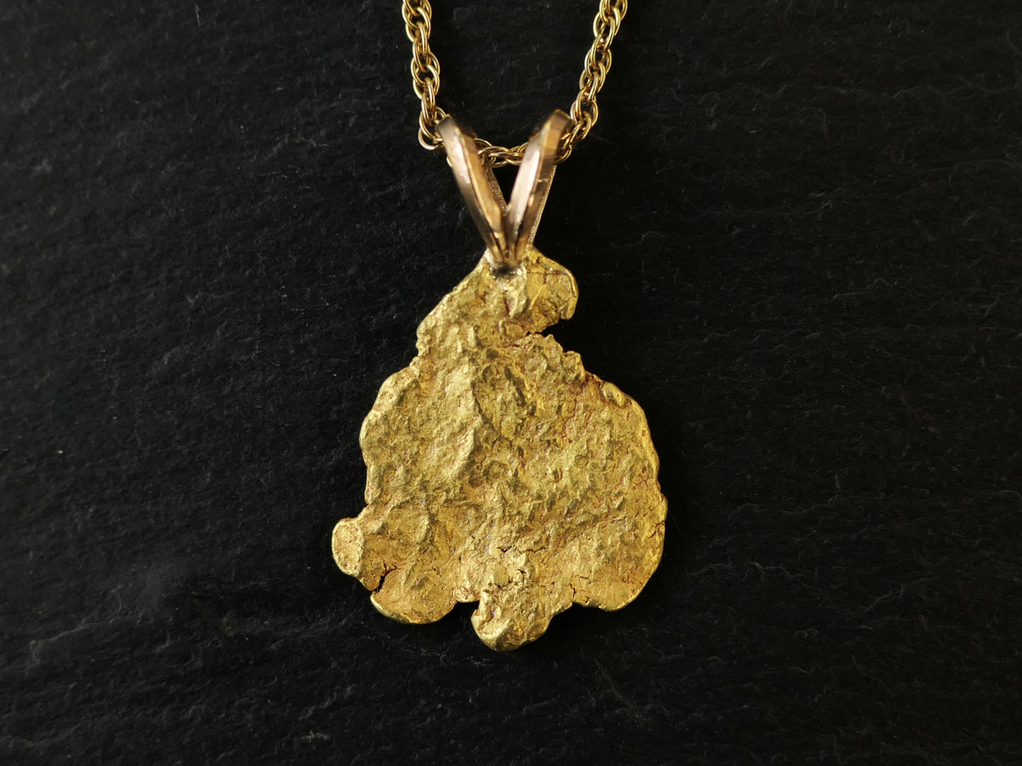 Alaska gold nugget pendant