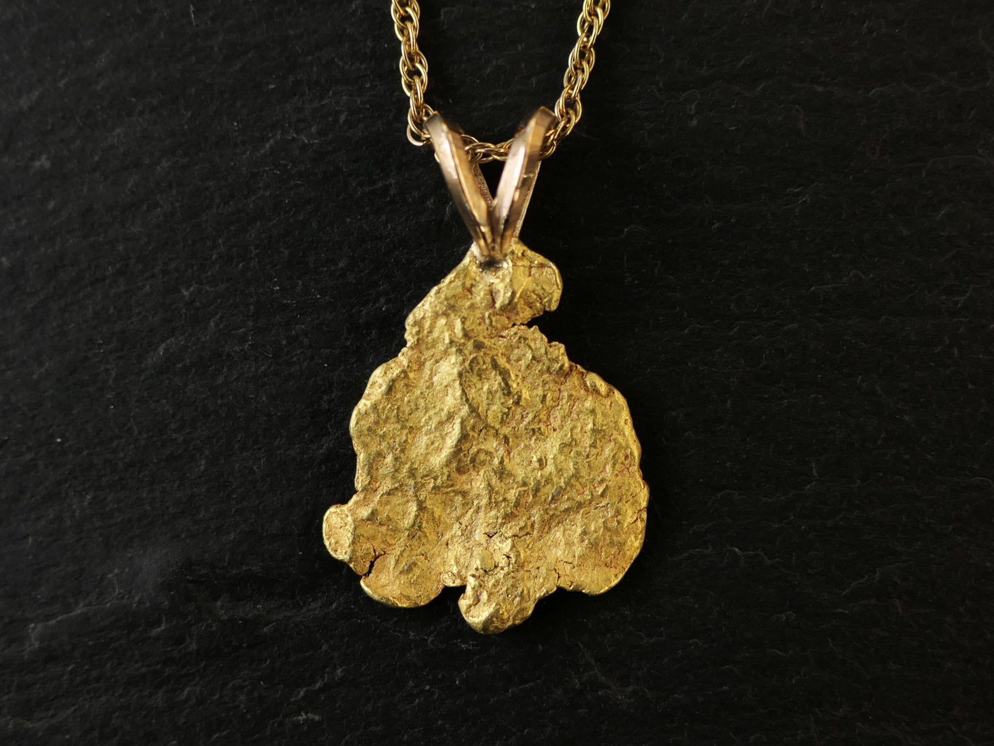 Alaska gold nugget pendant