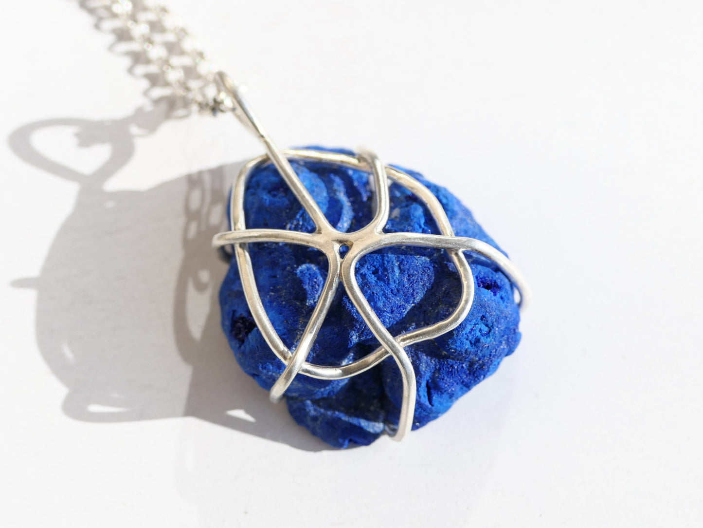 azurite nodule pendant