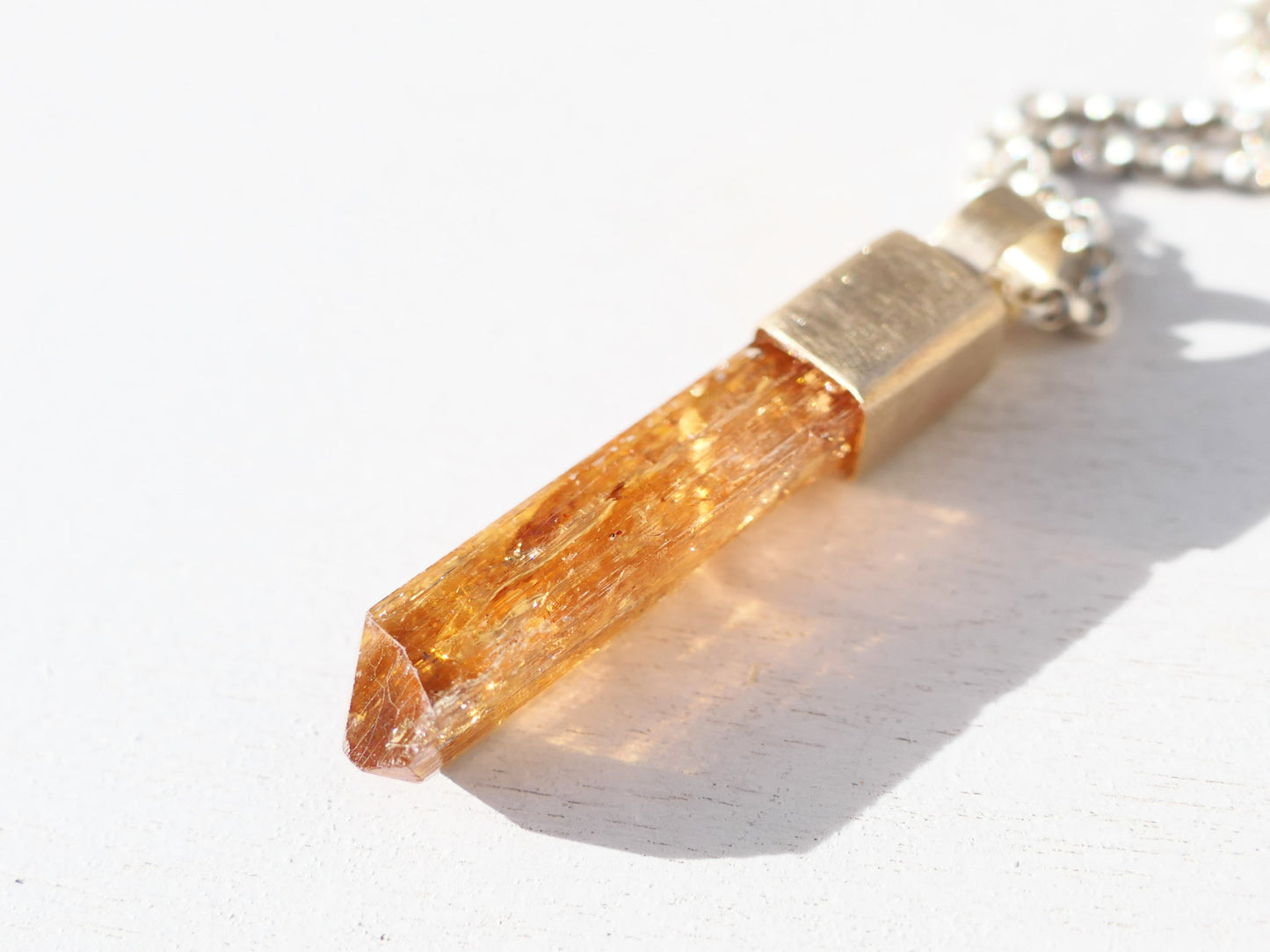 golden Imperial Topaz raw crystal