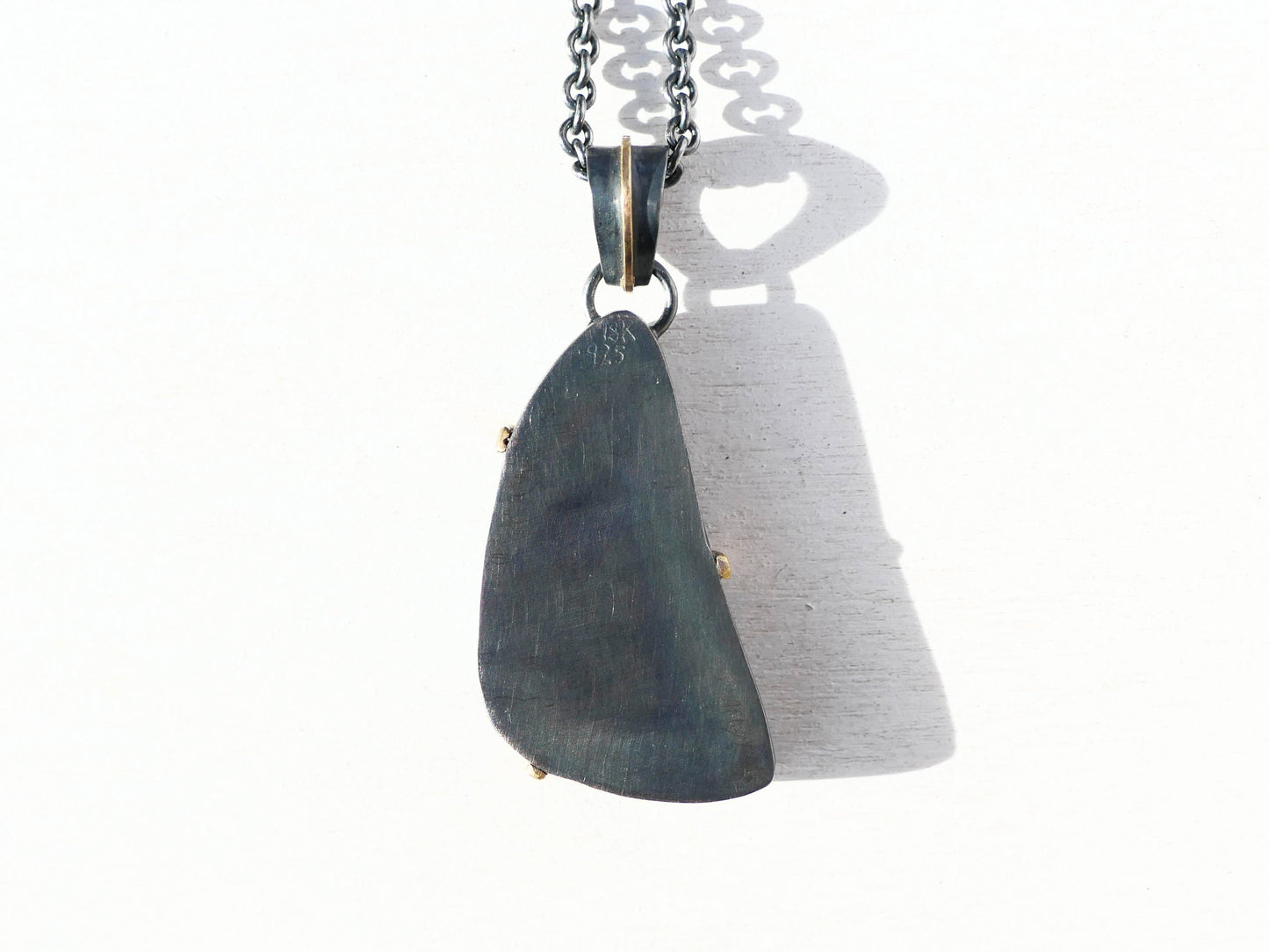 Boulder Opal Necklace customize it with an engraving