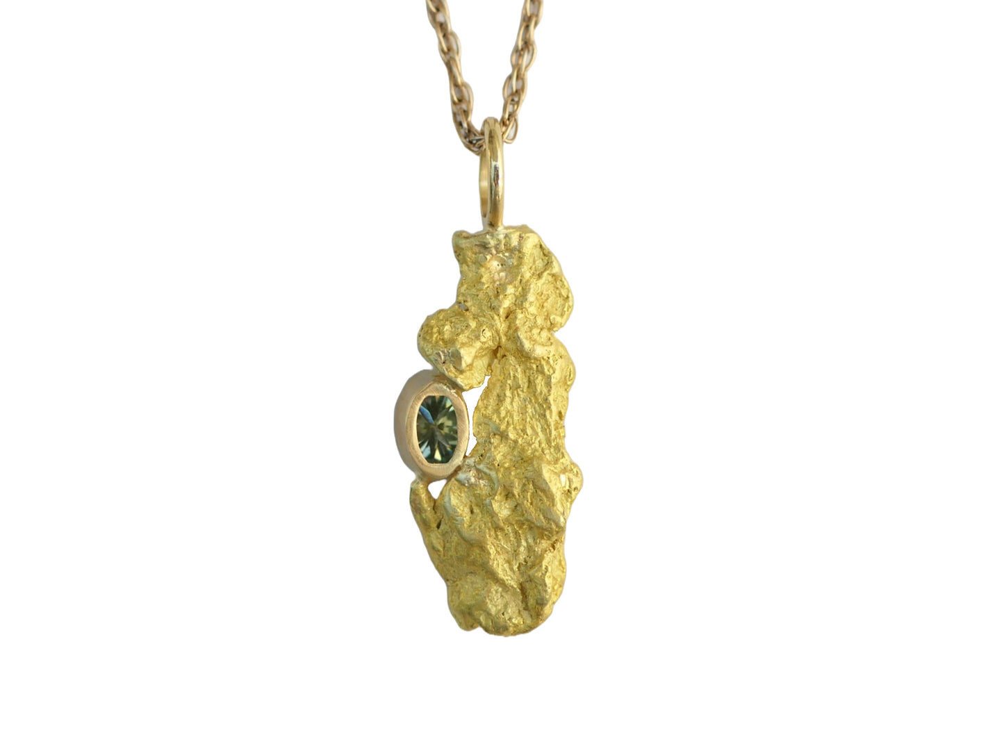 real natural gold nugget pendant