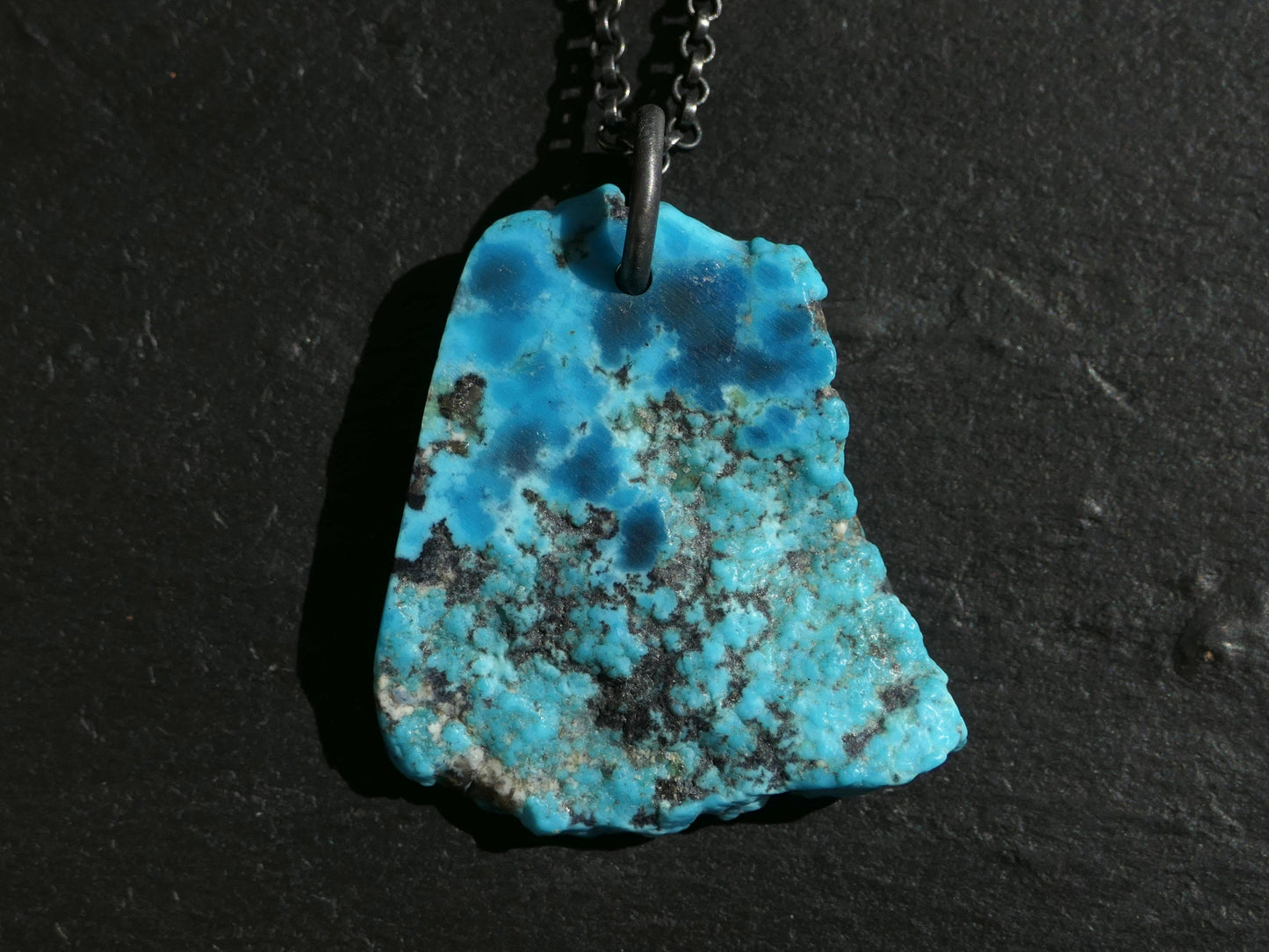 large Kingman turquoise necklace