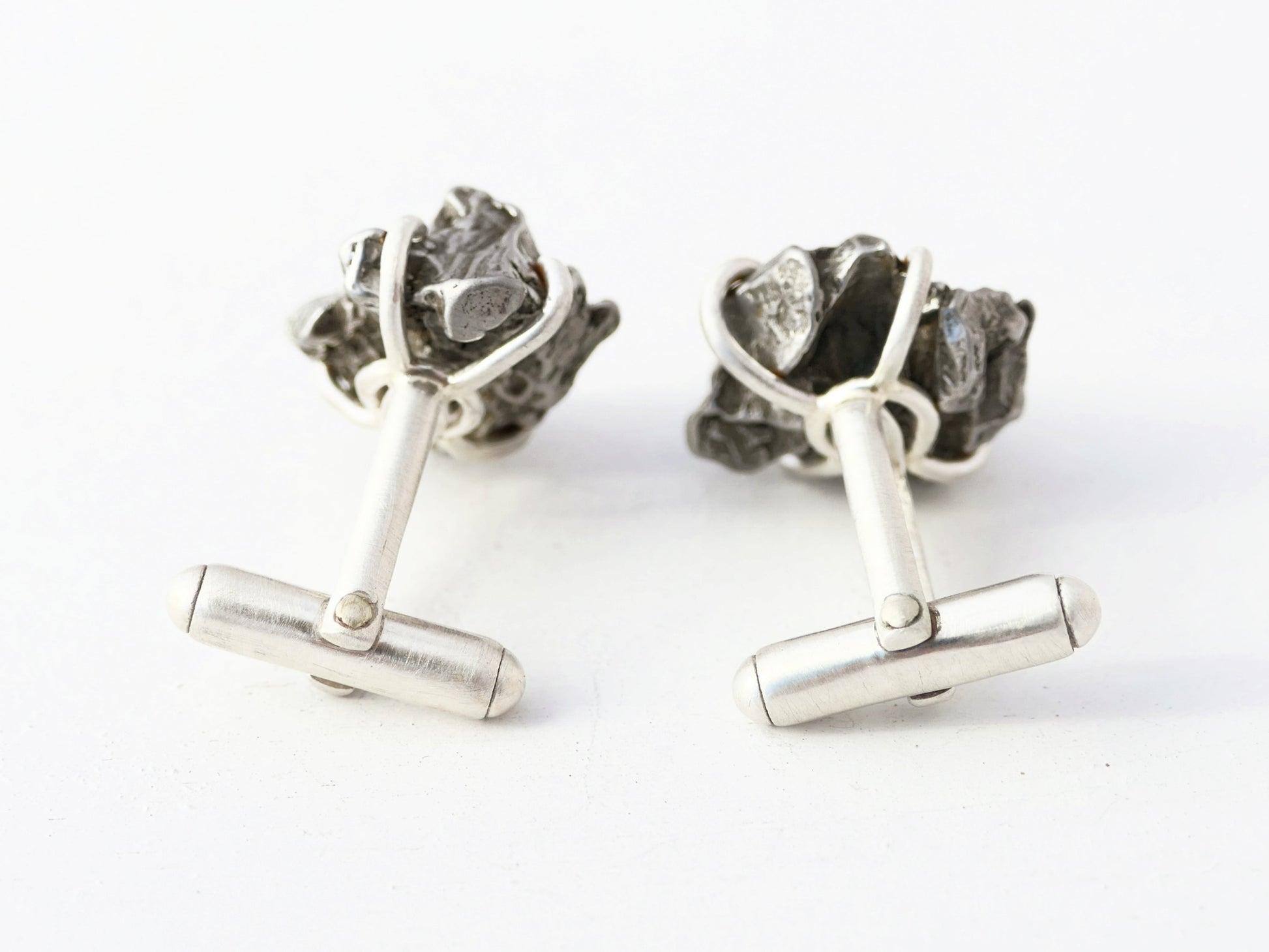 unique cufflinks Campo del Cielo meteorite