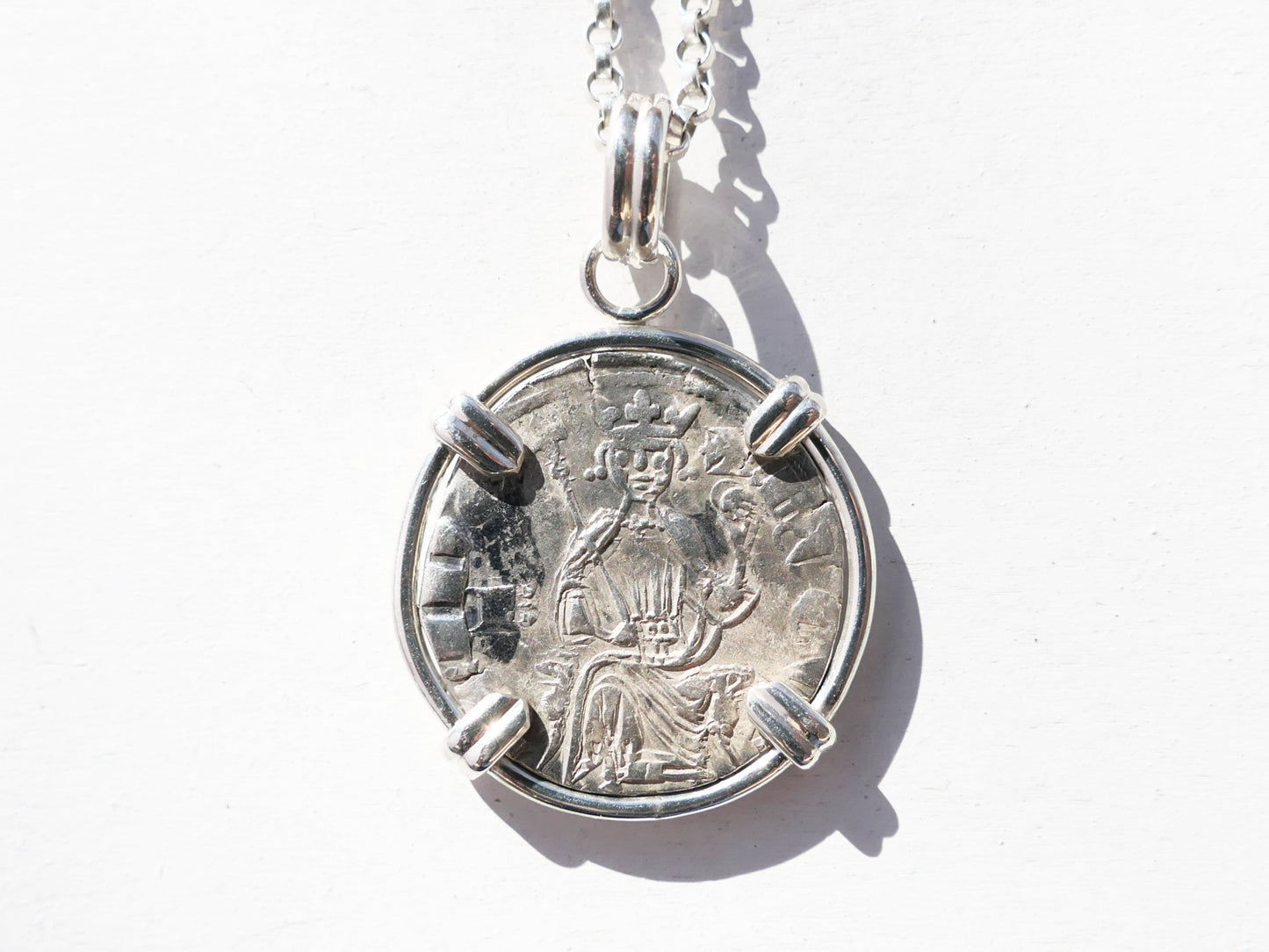 silver gros Crusader coin Hugh IV