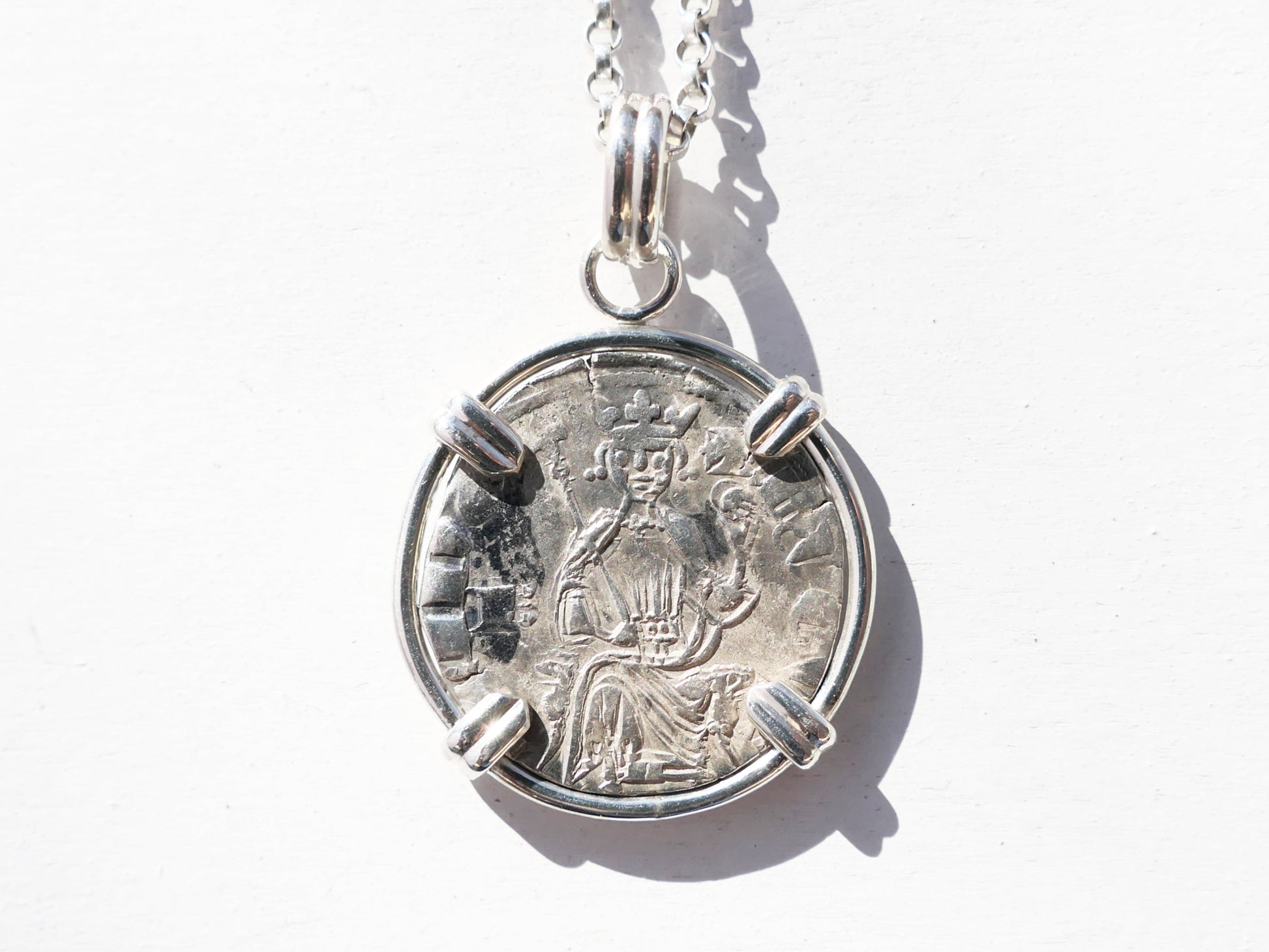 silver gros Crusader coin Hugh IV