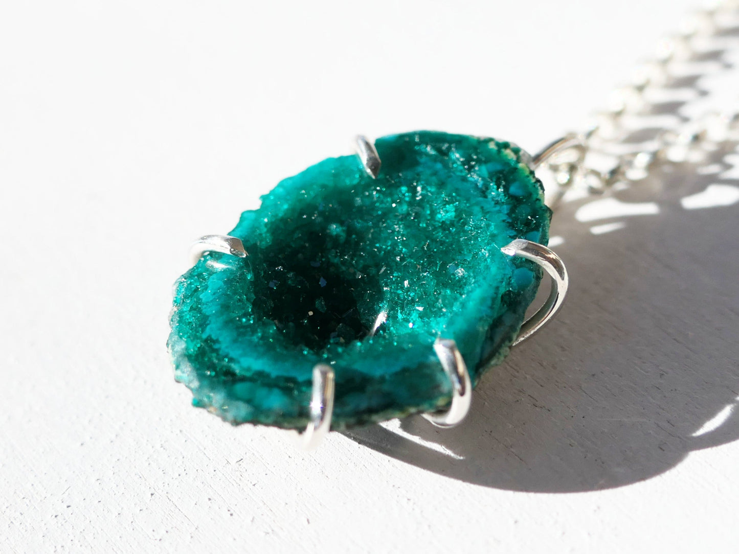 green dioptase crystal jewelry