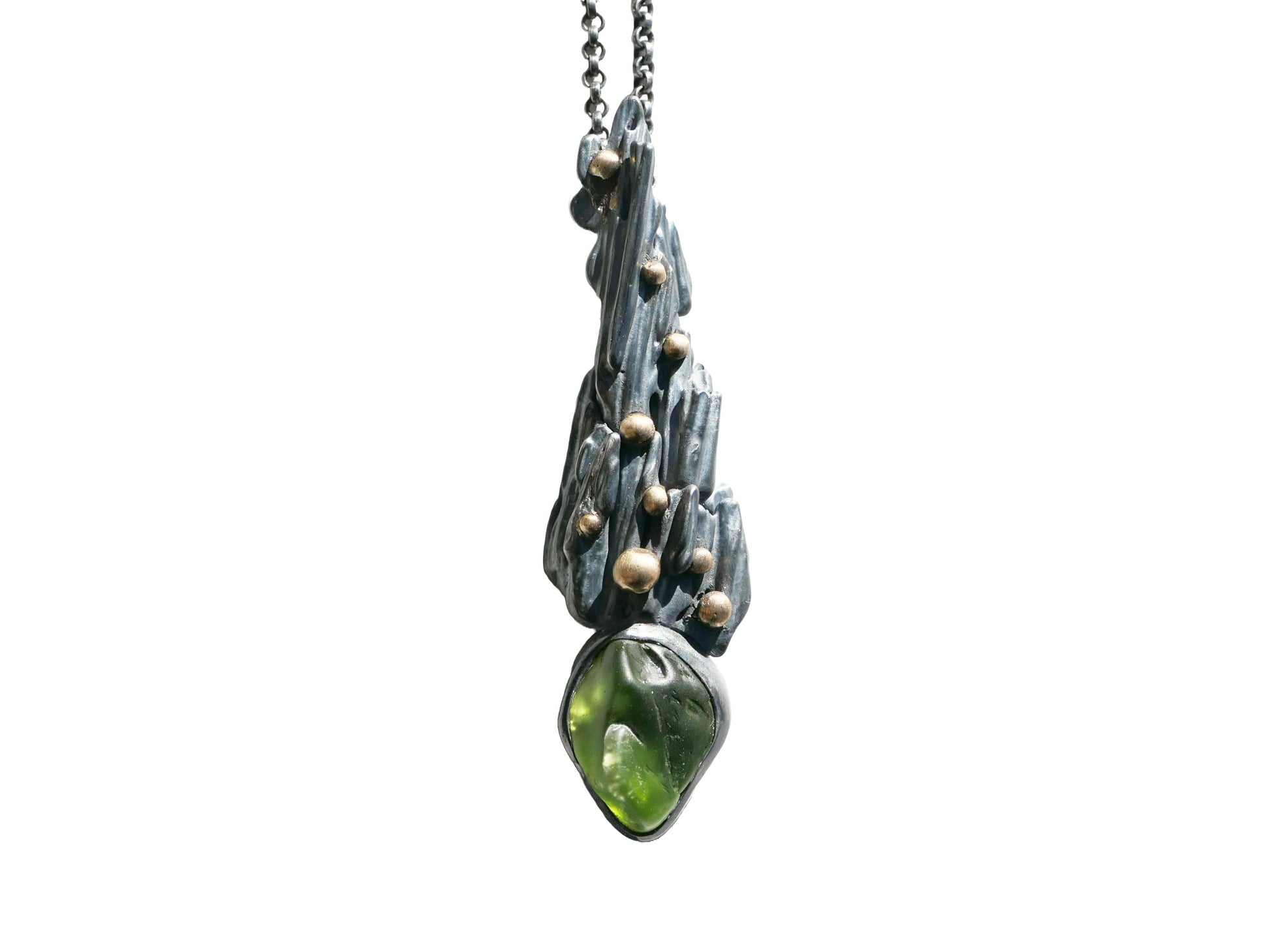 statement peridot pendant necklace
