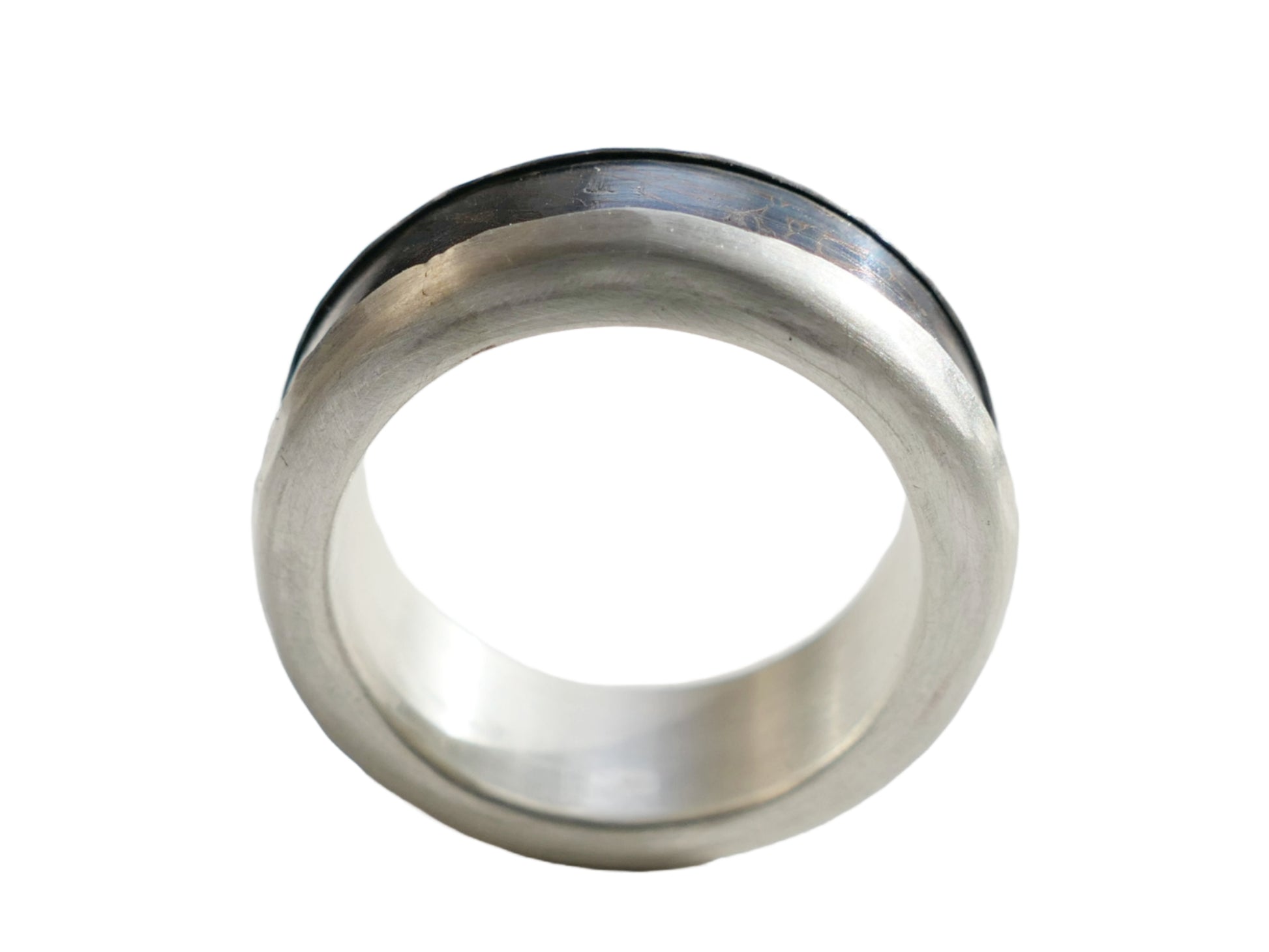 meteorite ring, men's wedding band