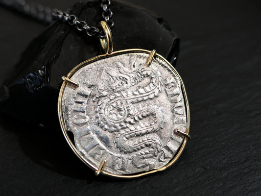historic silver coin pendant