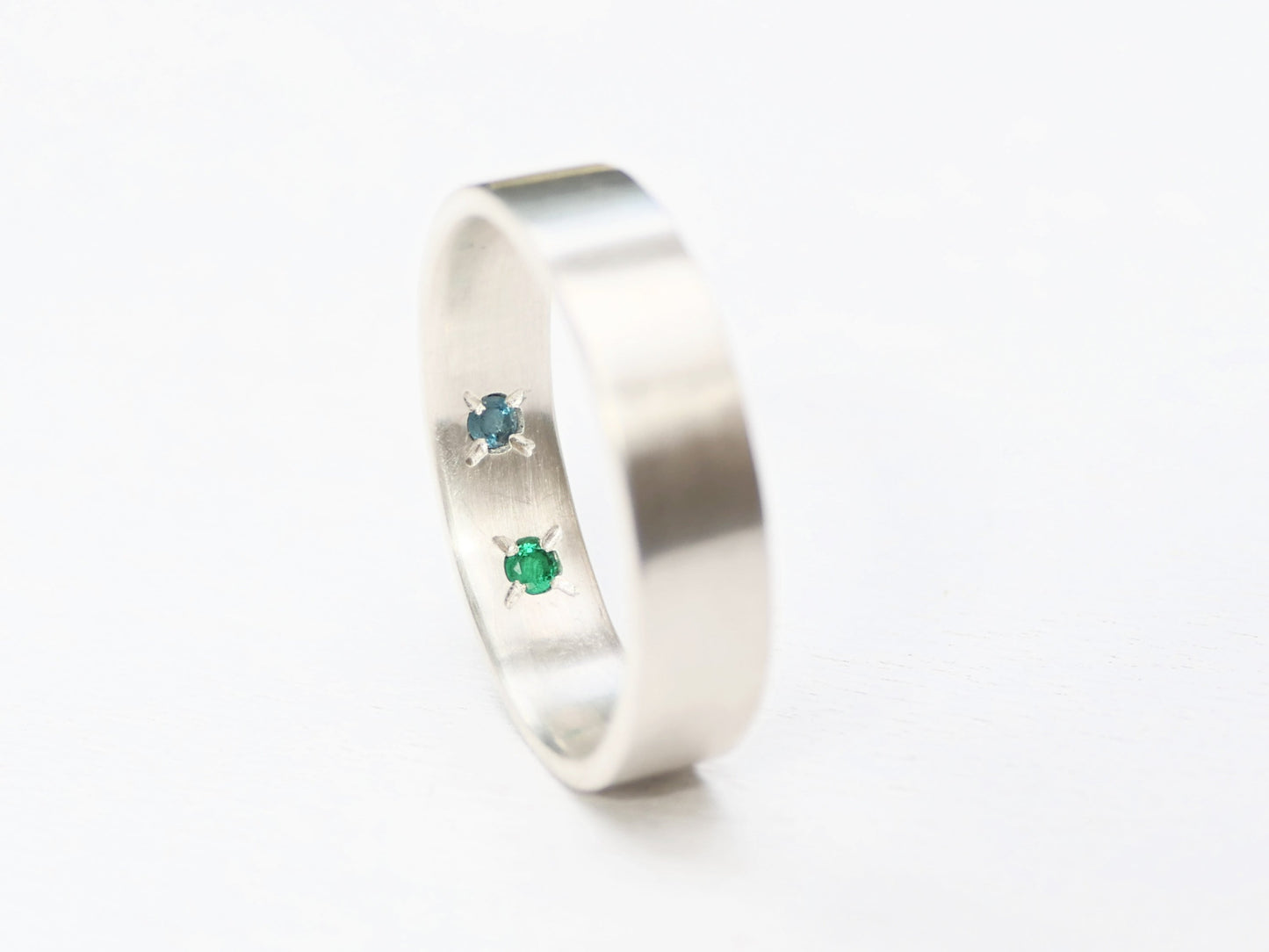 double hidden gemstone ring