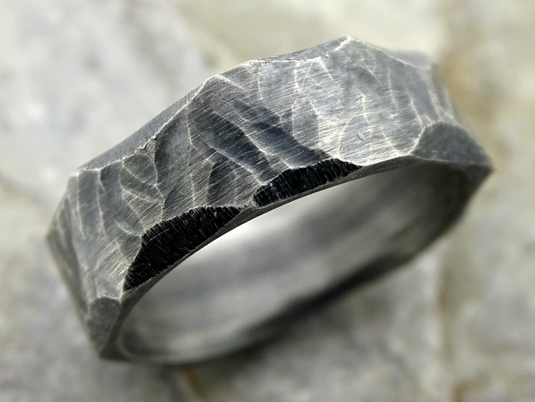 rustic silver ring