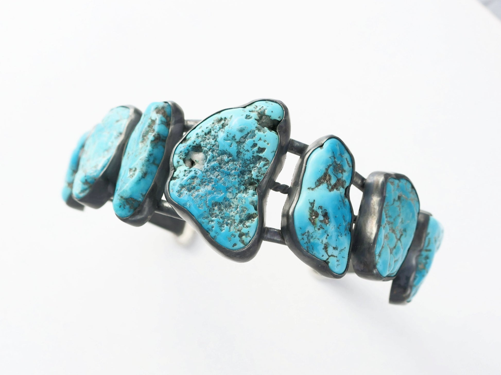 big men's turquoise nugget bracelet