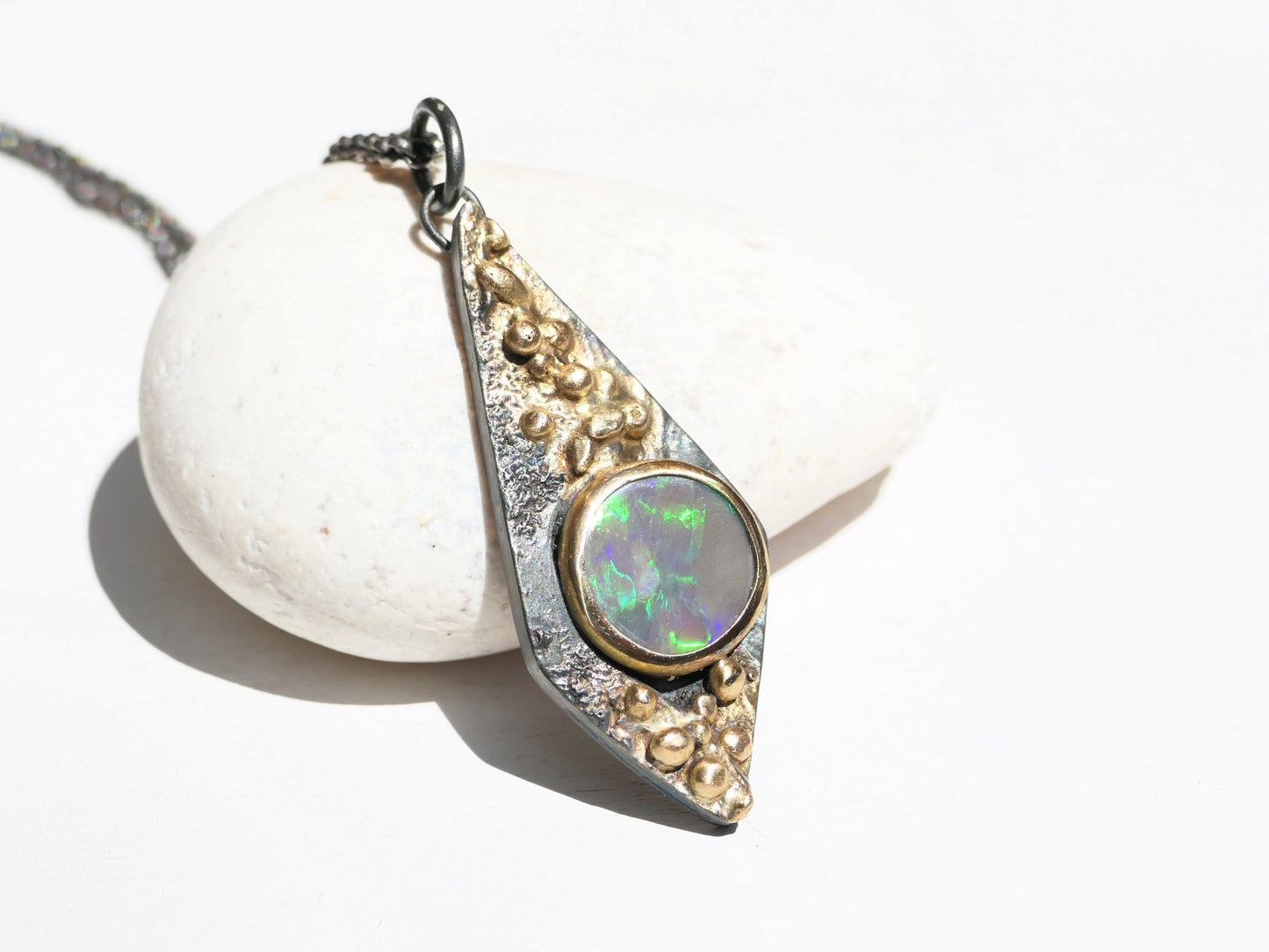 black opal pendant unique jewelry