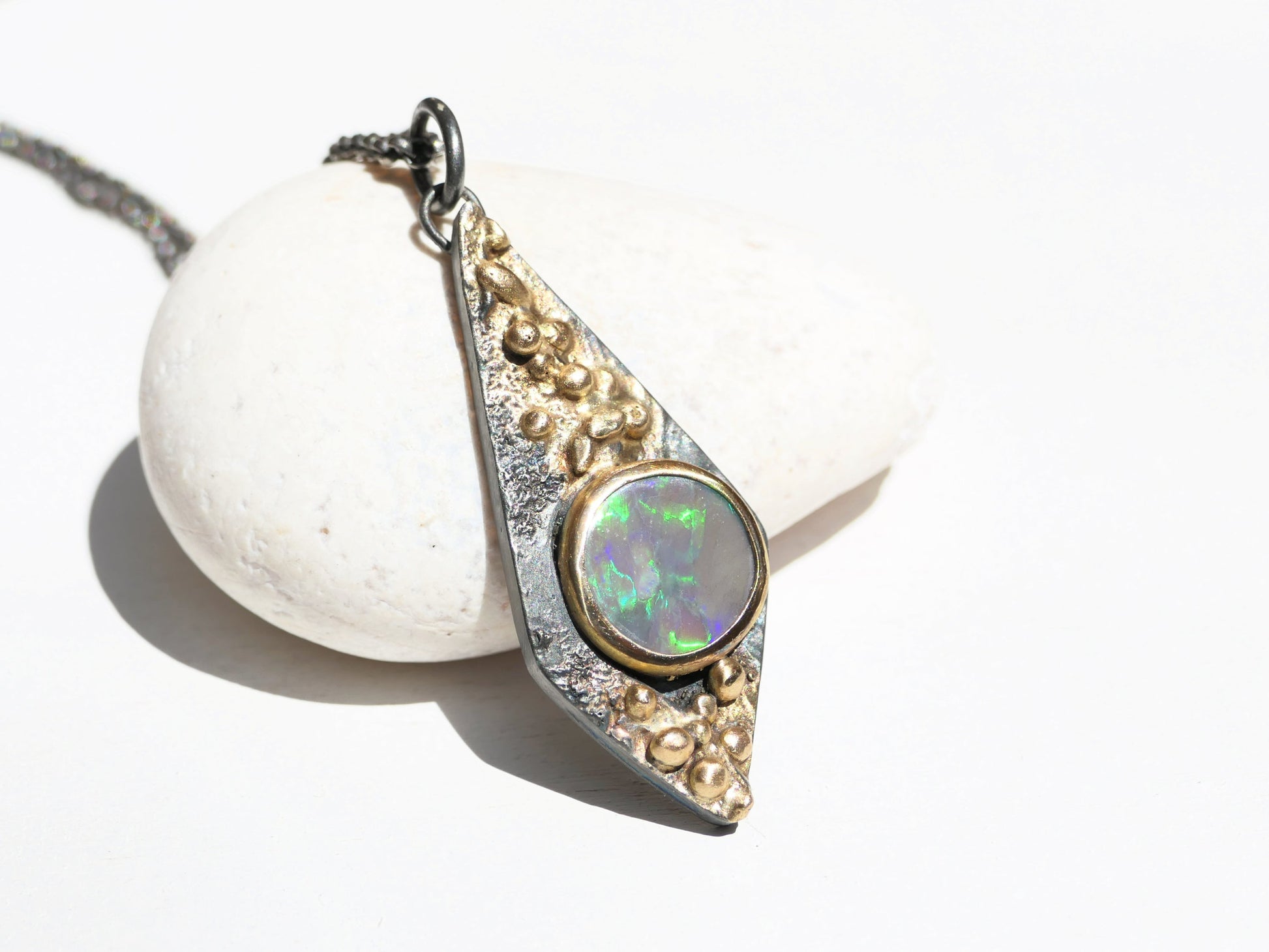 black opal pendant unique jewelry