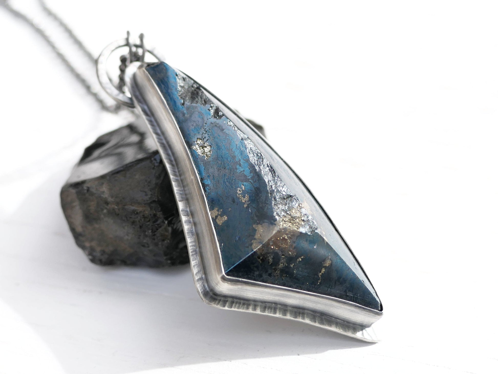 big covellite pendant