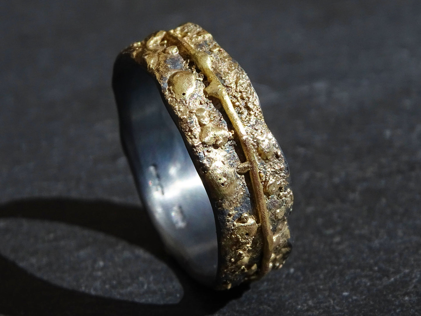 gold mens wedding band