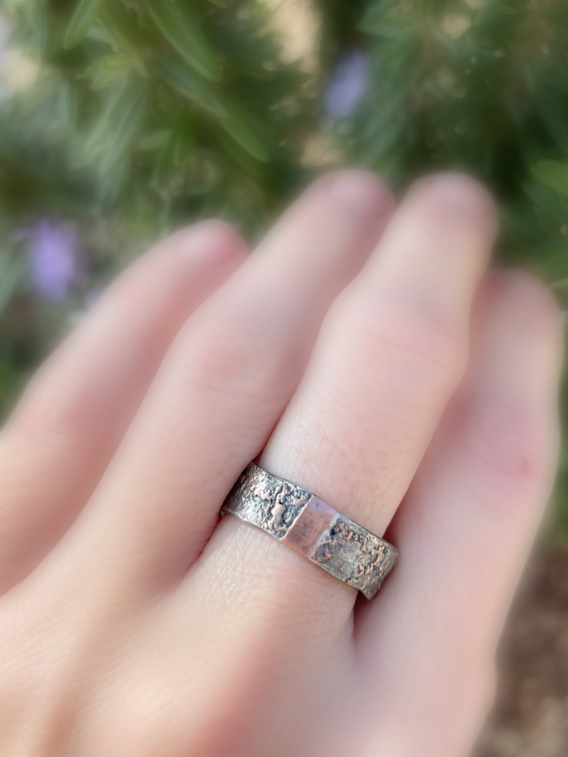 men's wedding ring, copper silver ring for women