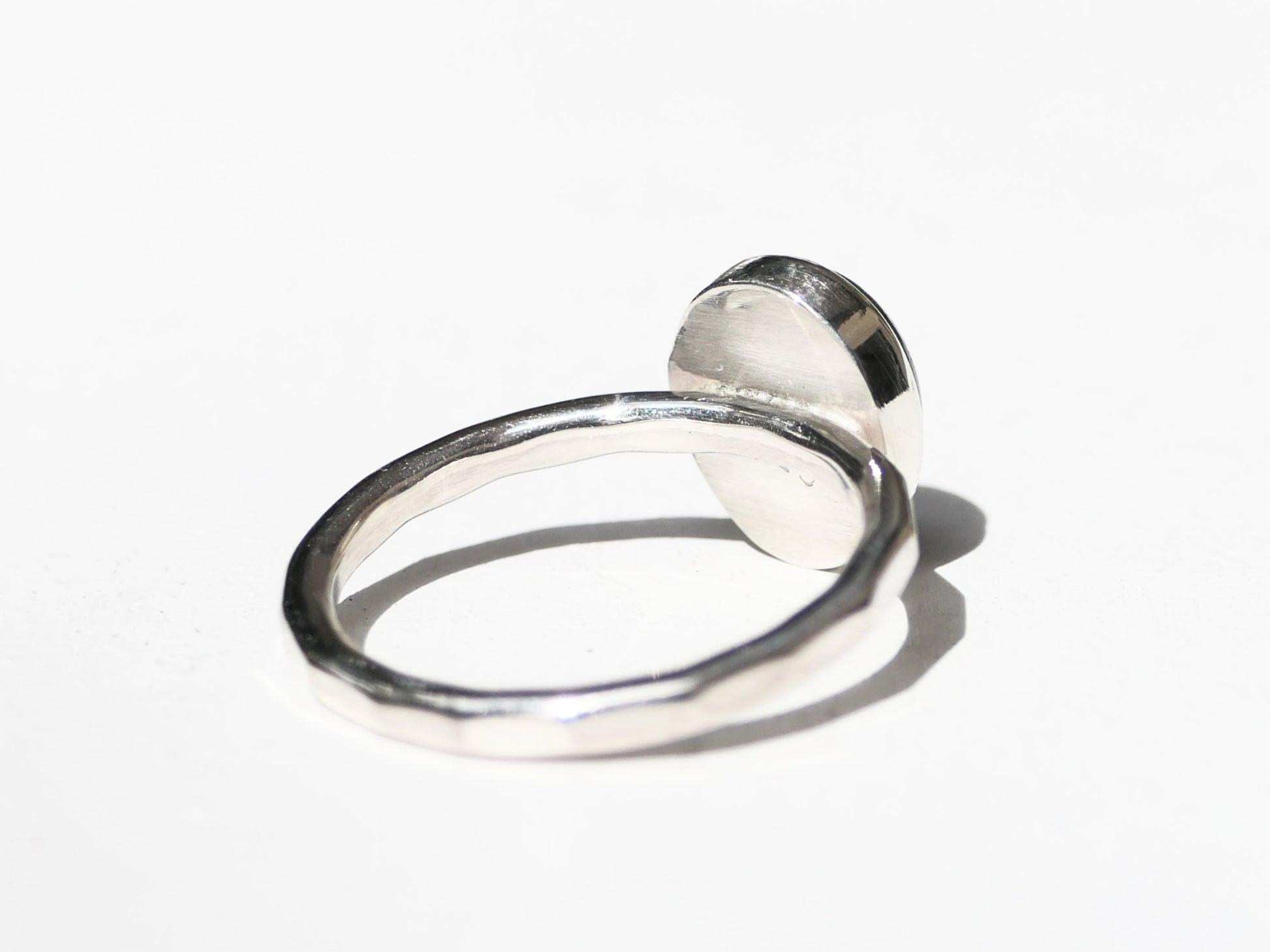 minimalist moss agate ring simple silver ring
