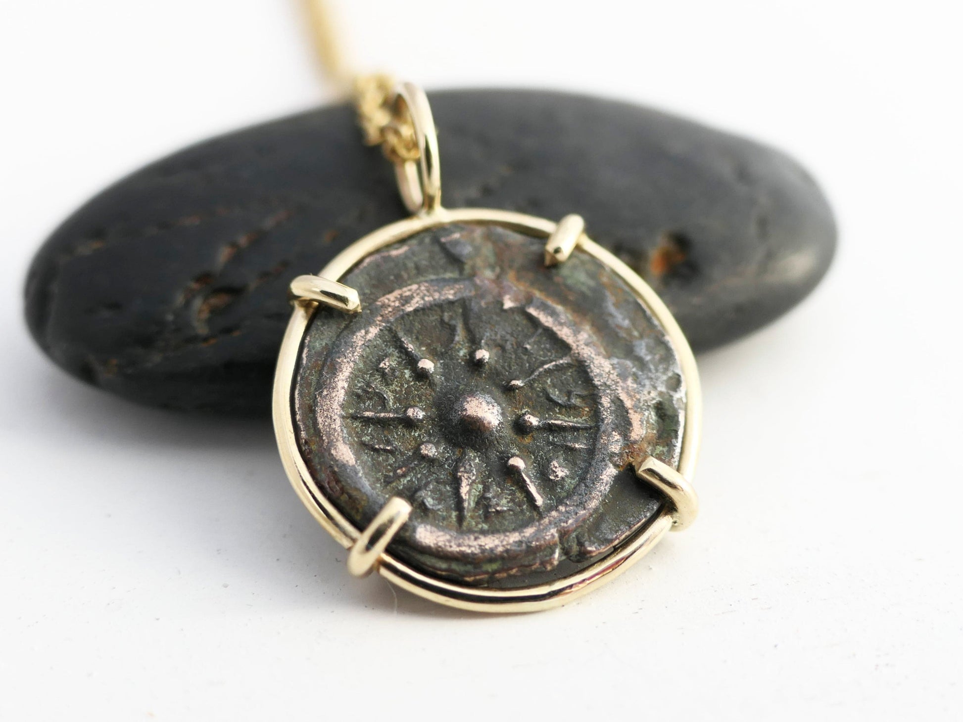 gold widows mite pendant