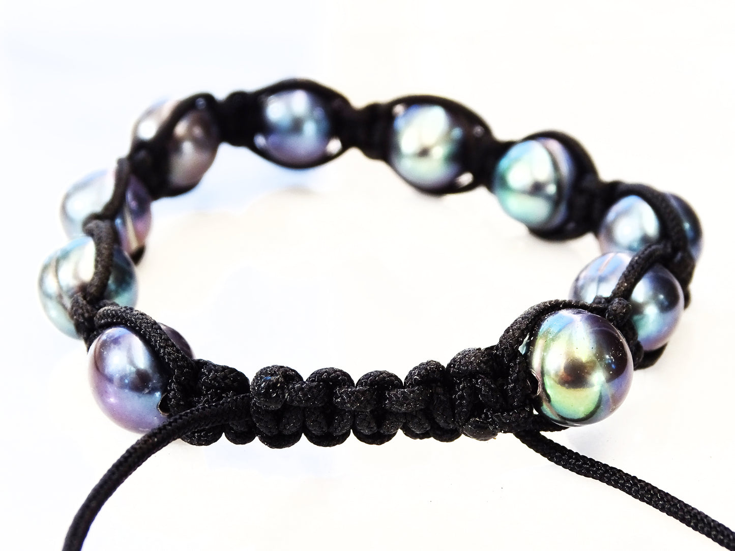 black pearl shamballa bracelet