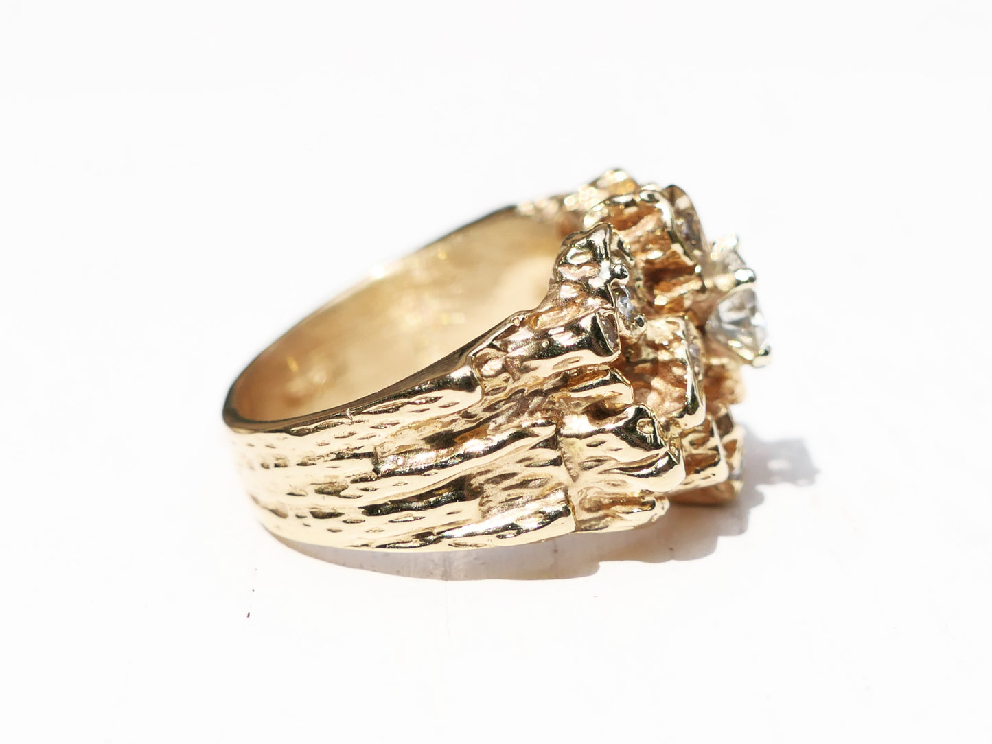 nugget diamond statement ring