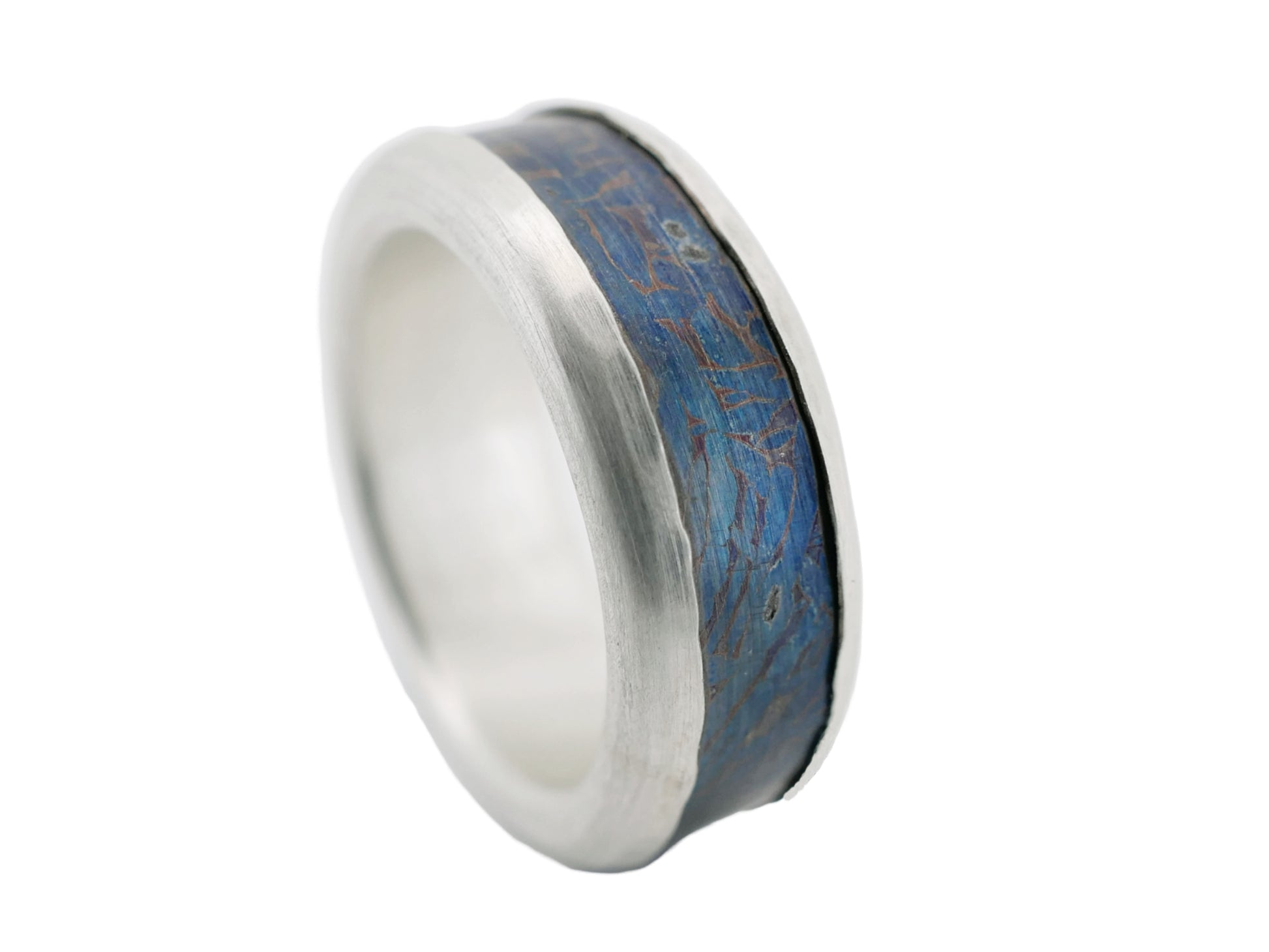 meteorite ring, men's wedding ring