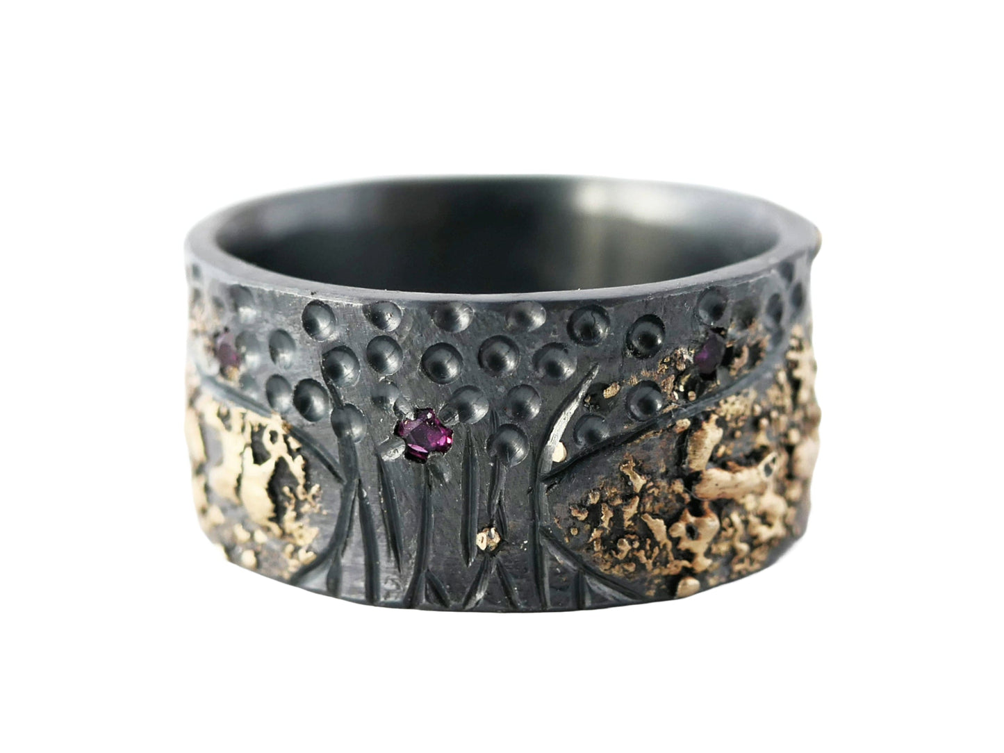 unique tree of life ring, men's ruby wedding ring