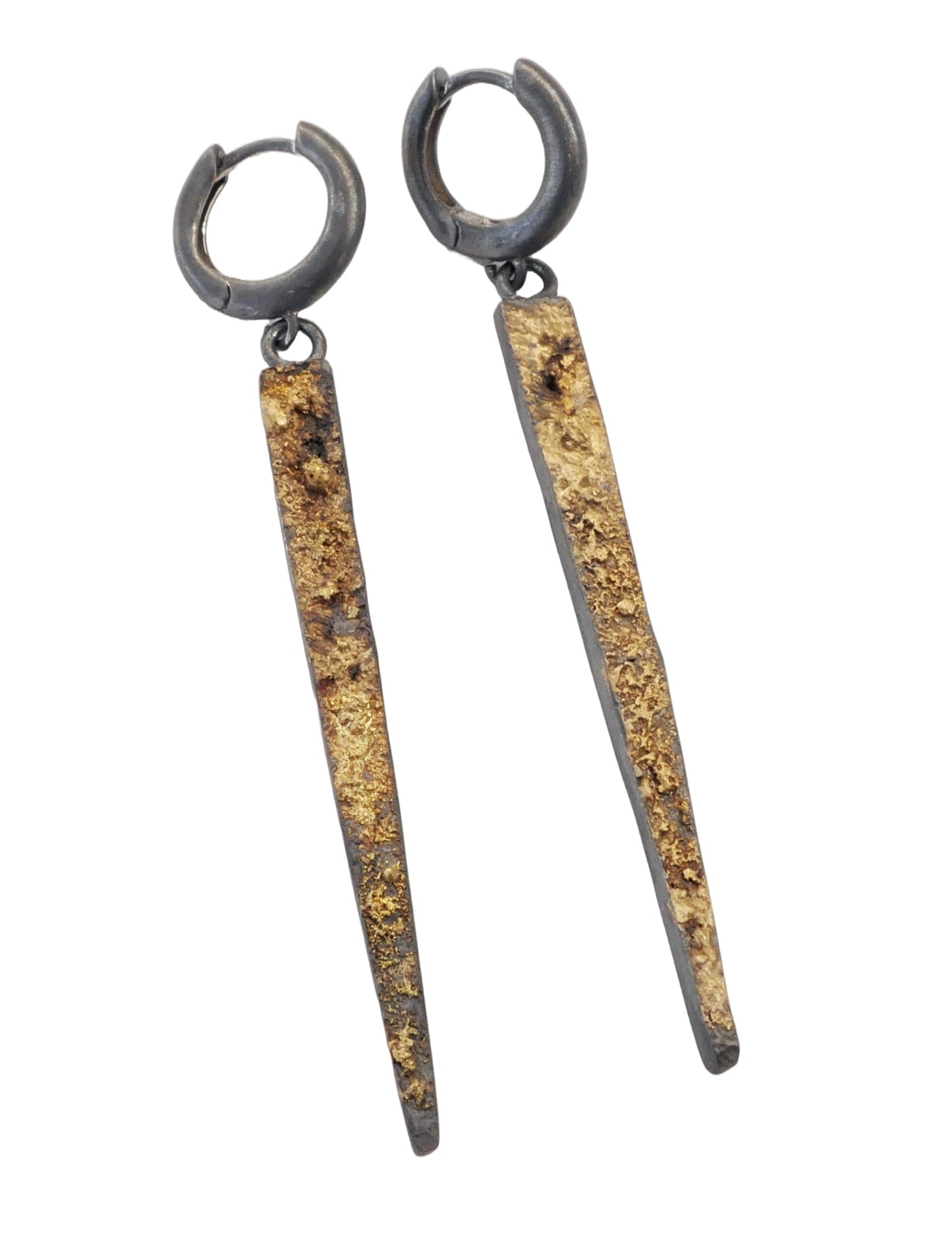 unique spike earrings gold