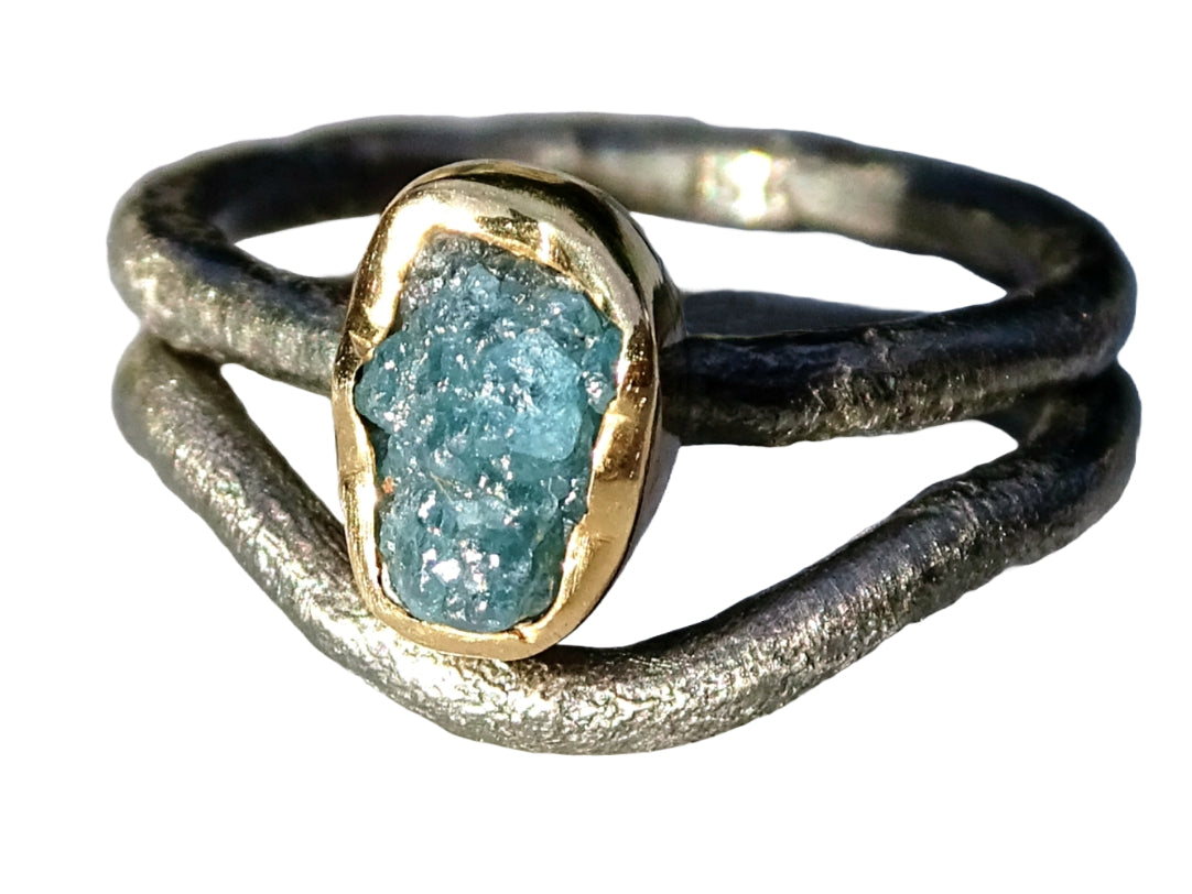 blue diamond ring