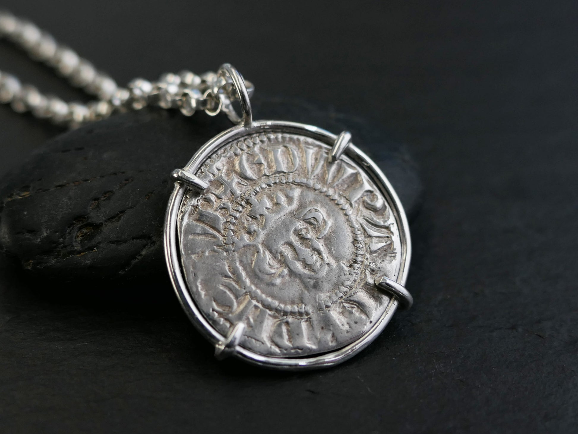 historic English coin pendant