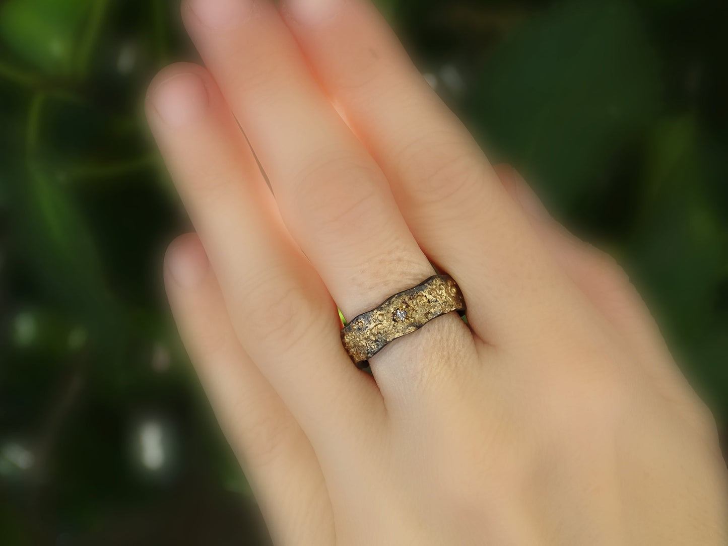 gold silver ring band