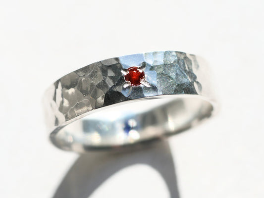 hidden gemstone ring silver