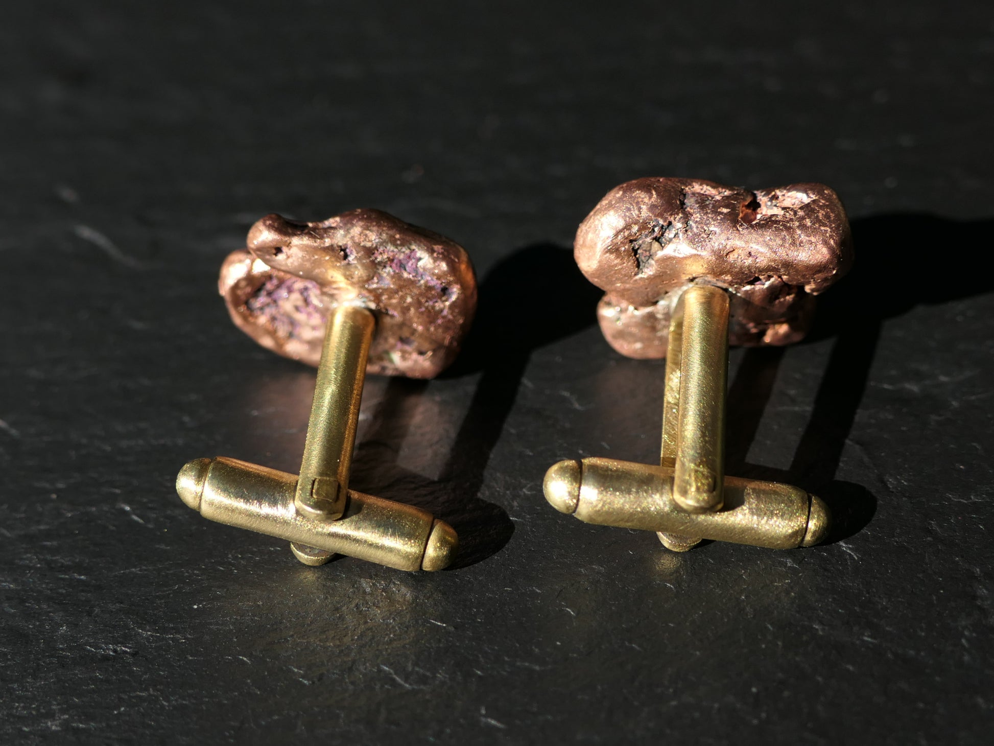 handmade copper cuff links