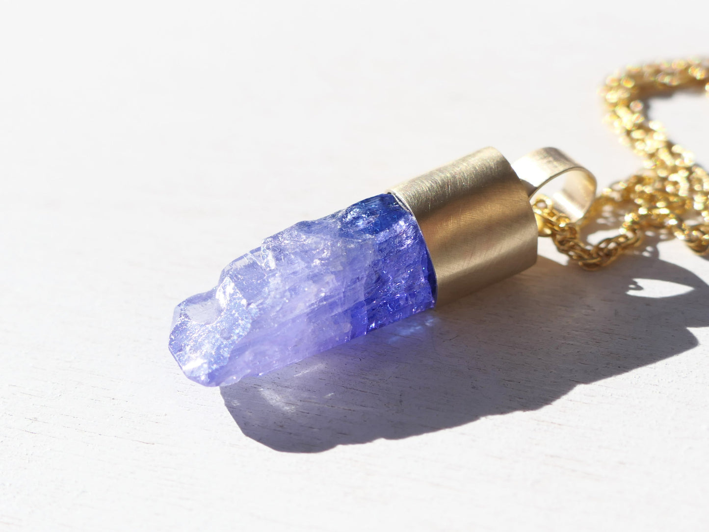 earth mined purple blue Tanzanite pendant