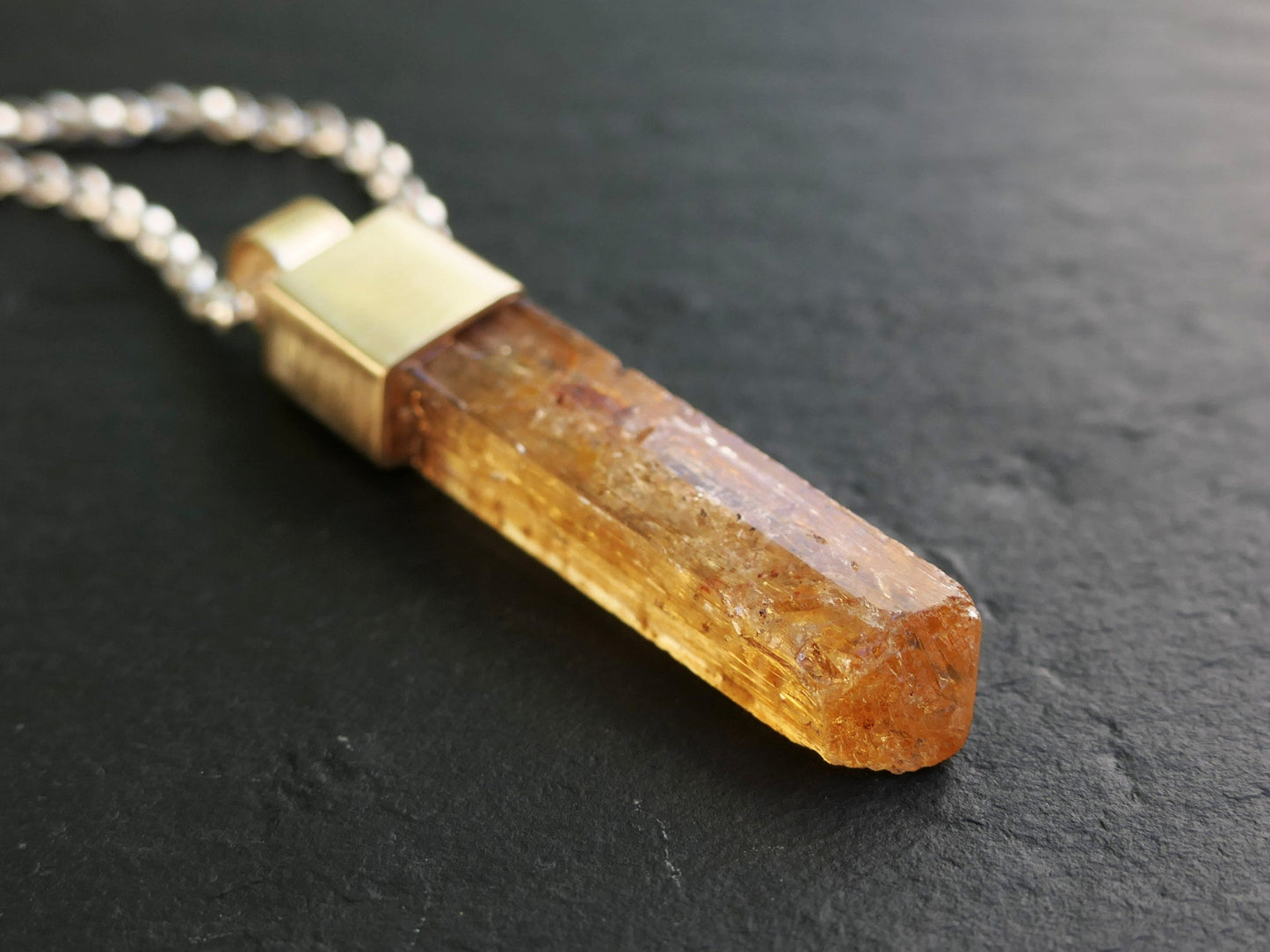 gold Imperial Topaz pendant