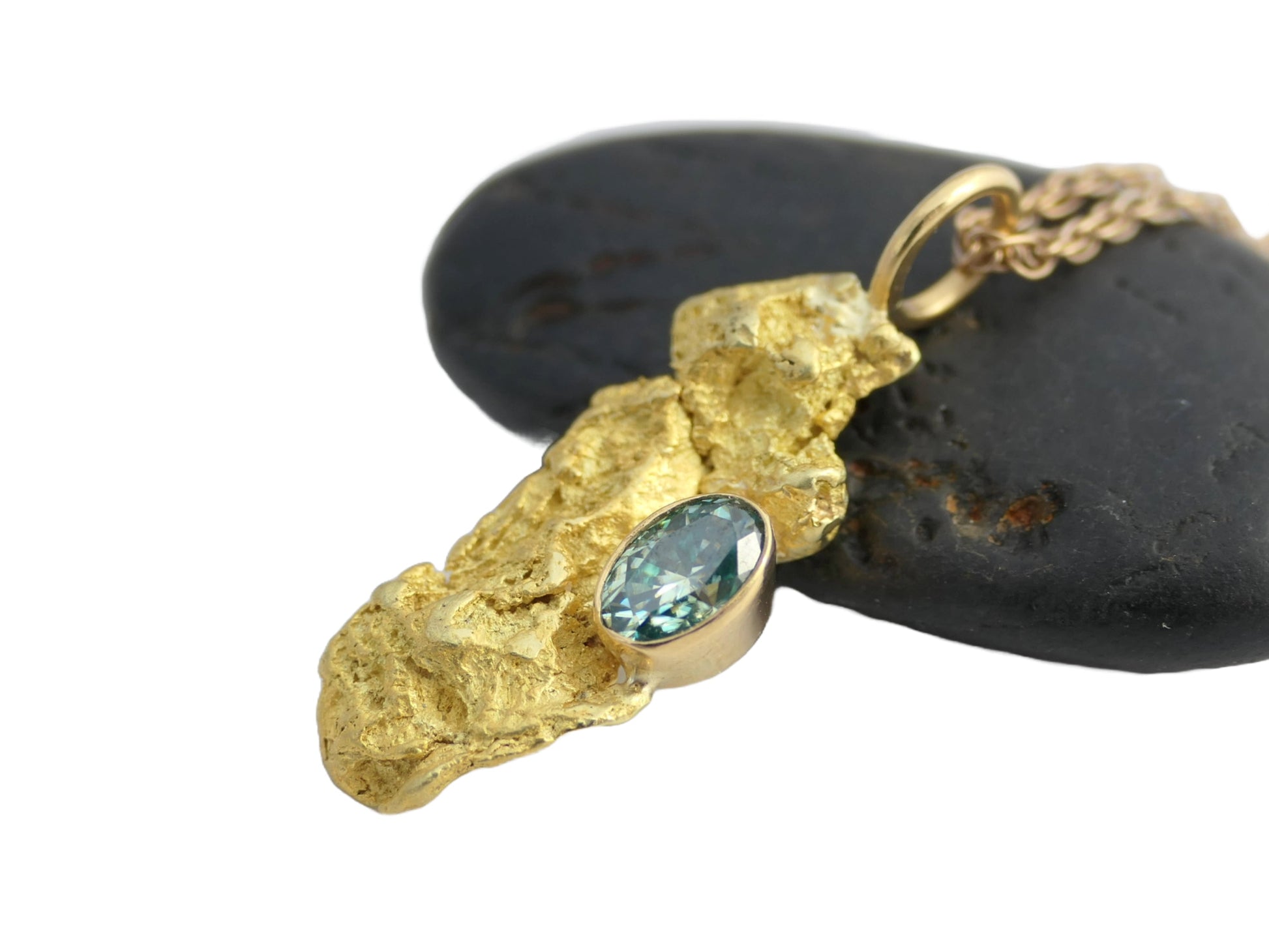 natural gold nugget necklace