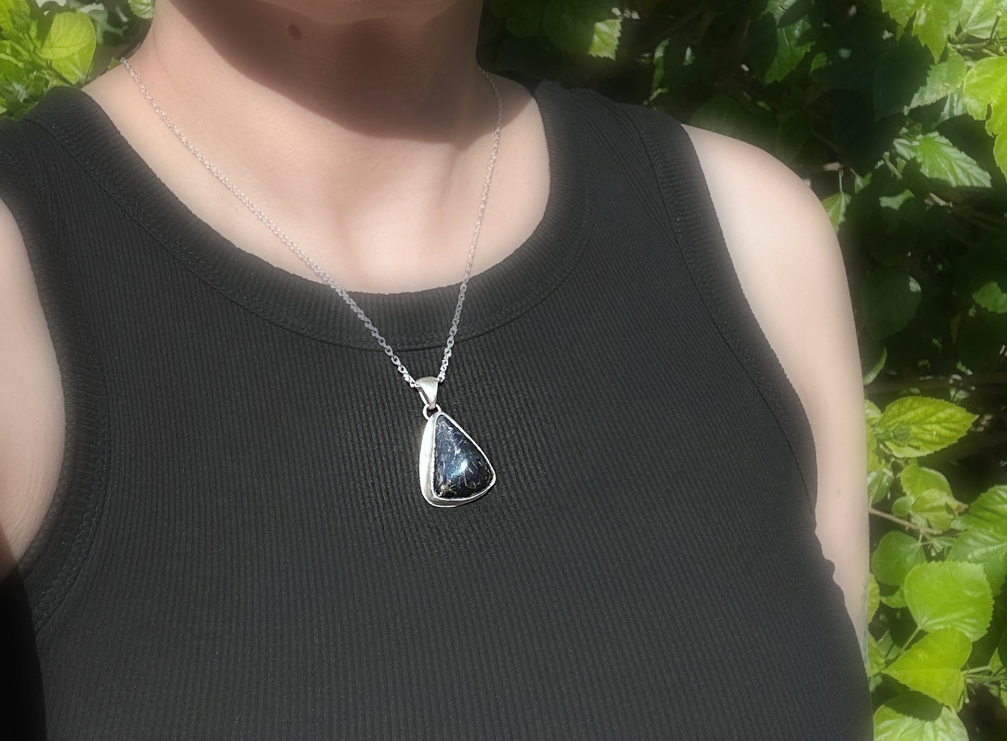 Montana Covellit Anhänger Sterling Silber