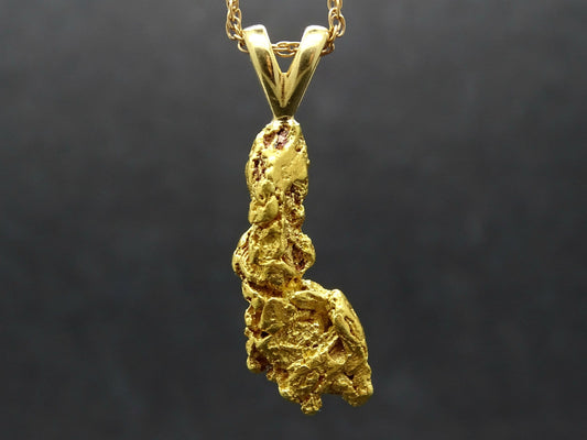 big Alaska gold nugget pendant no. 80 - CrazyAss Jewelry Designs