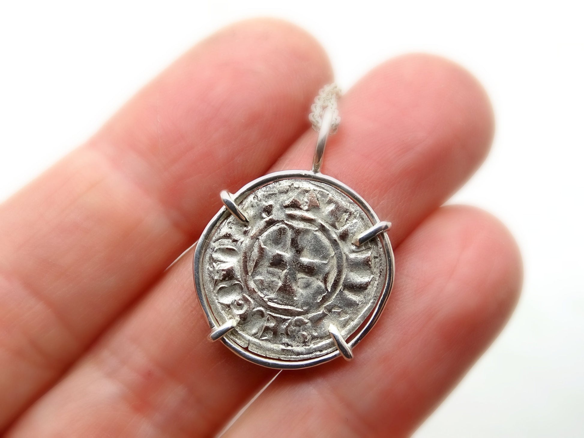 Knights Templar coin pendant