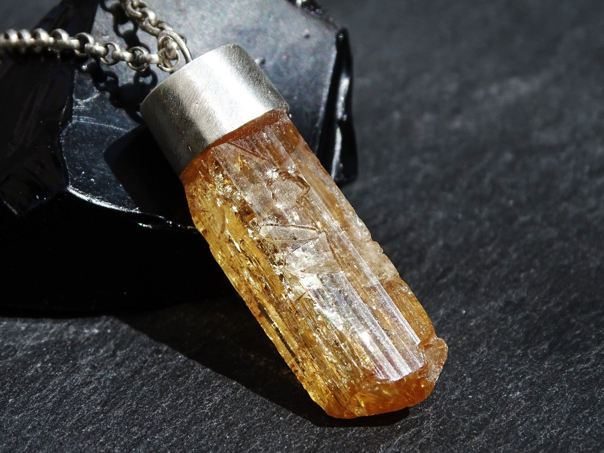 Topaz crystal pendant