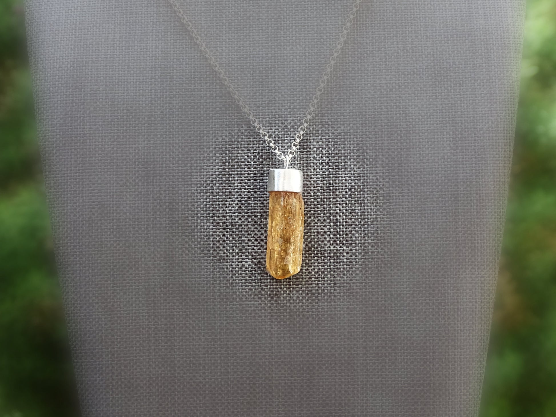 Topaz crystal necklace