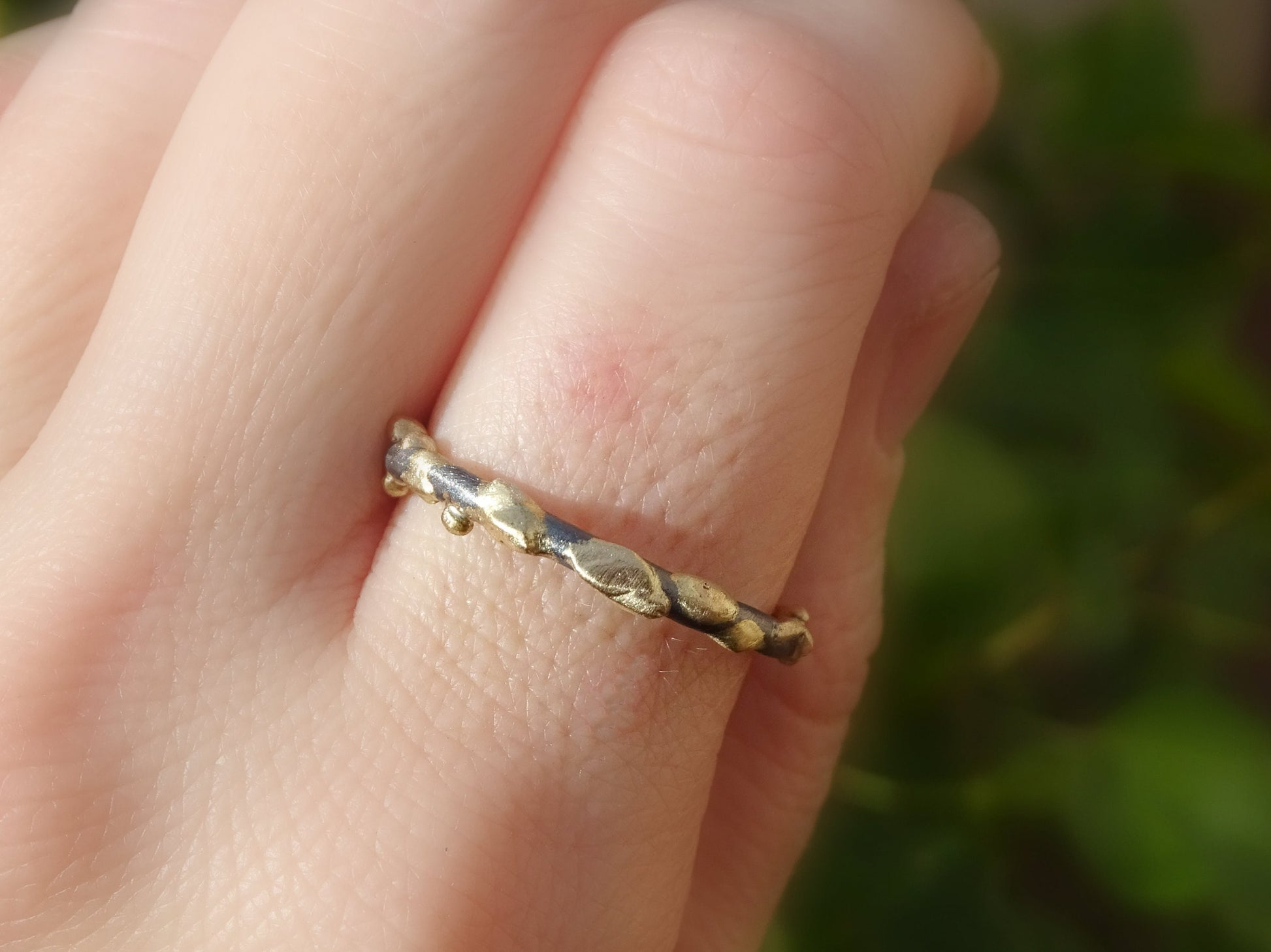 silver gold stacking ring