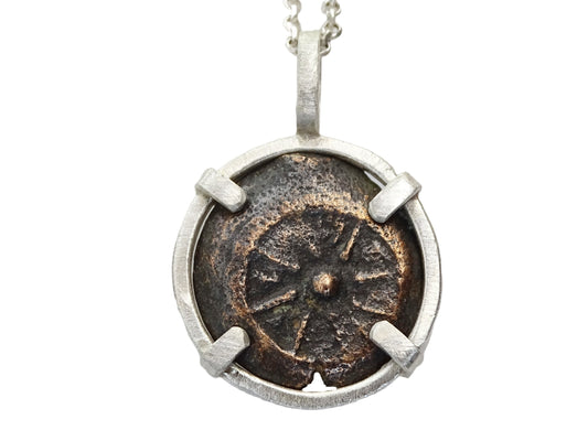 real widow's mite coin pendant