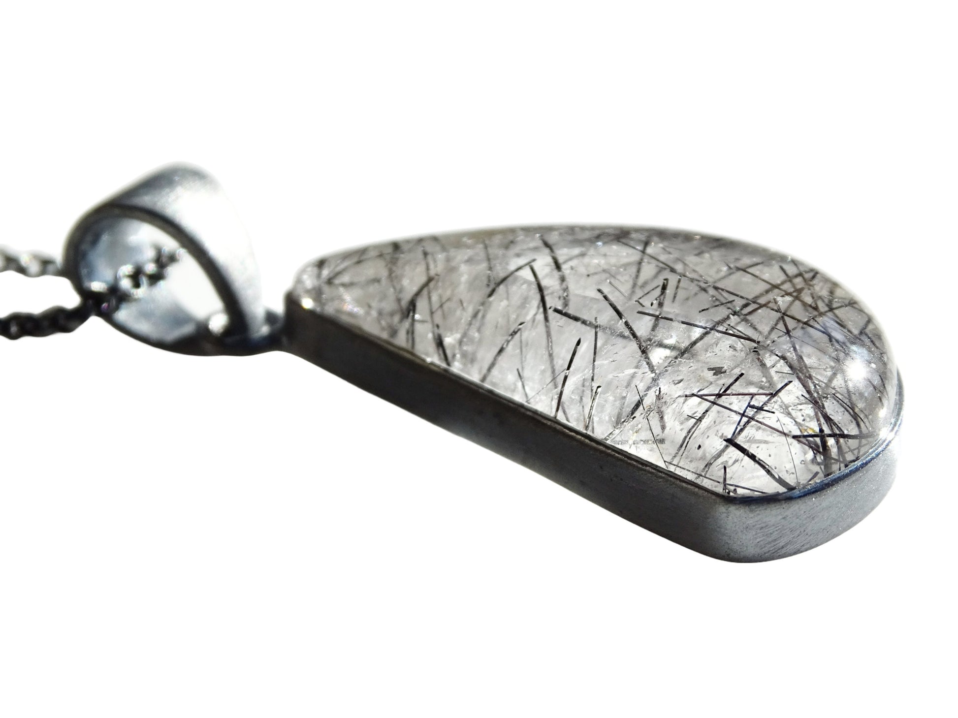 tourmaline in quartz pendant