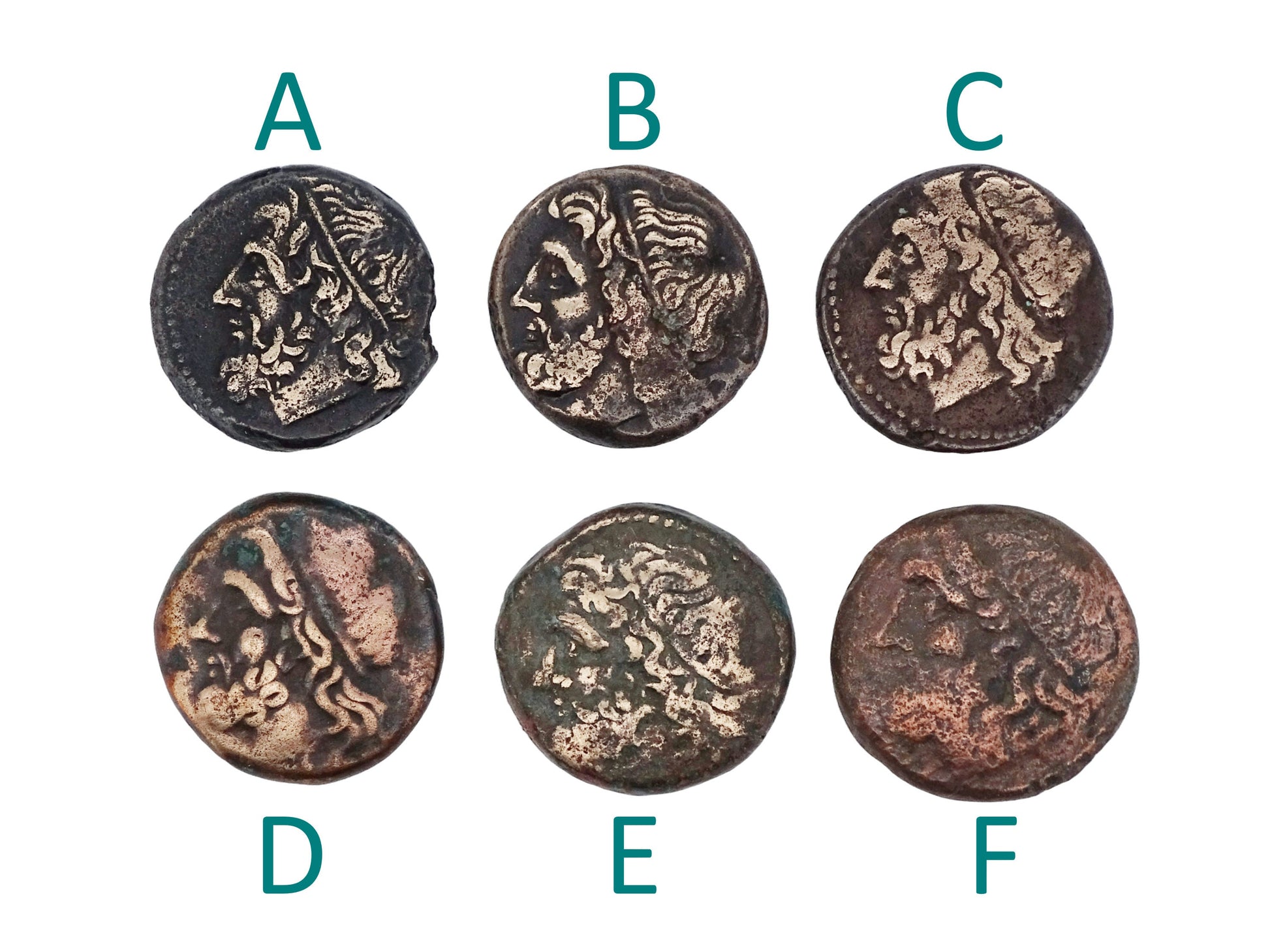 ancient Greek Poseidon coin pendant