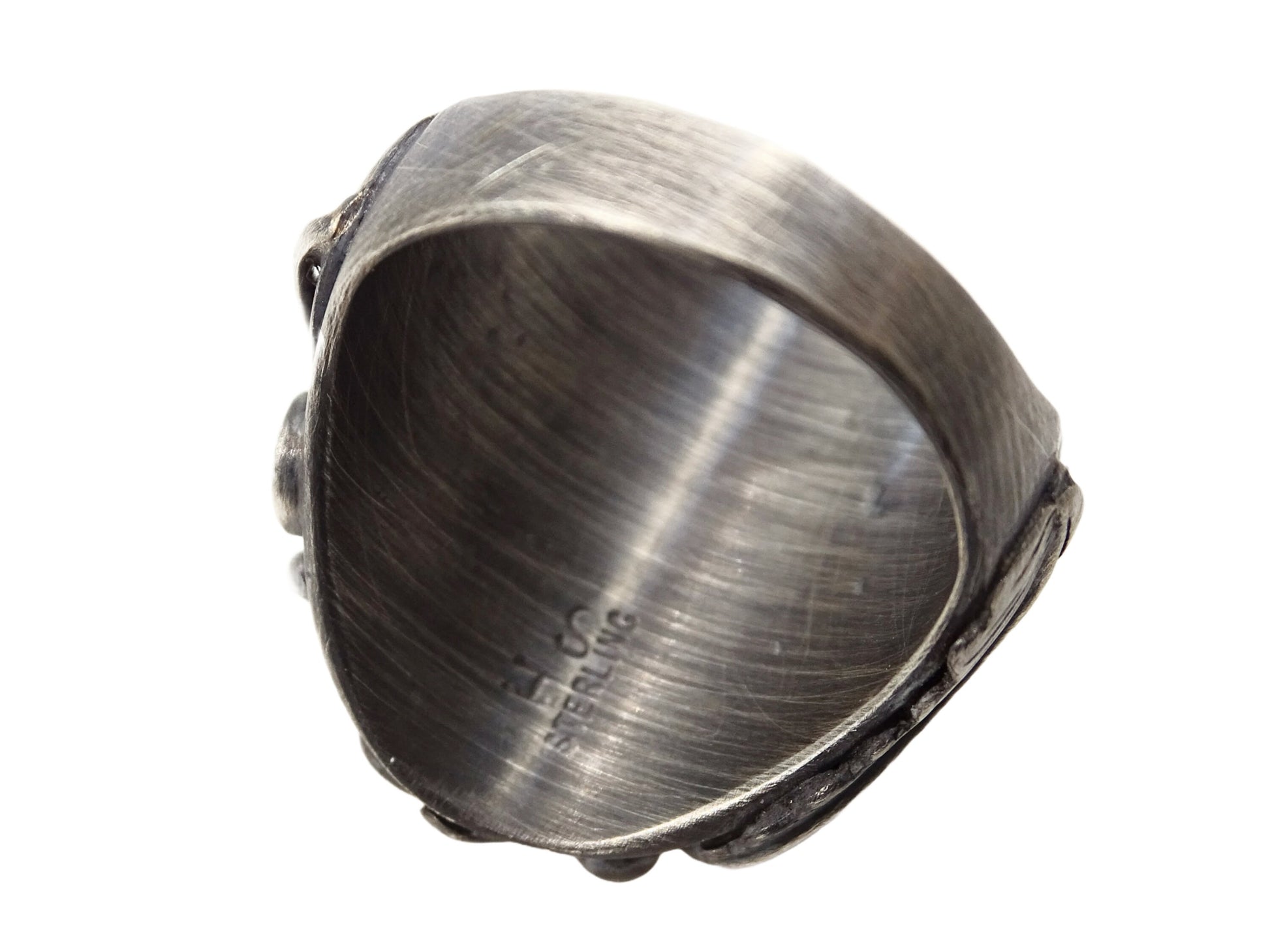 Henry sam turquoise ring silver, mens turquoise ring black silver, large mens silver ring, Native American pawn jewelry, gift for her - CrazyAss Jewelry Designs