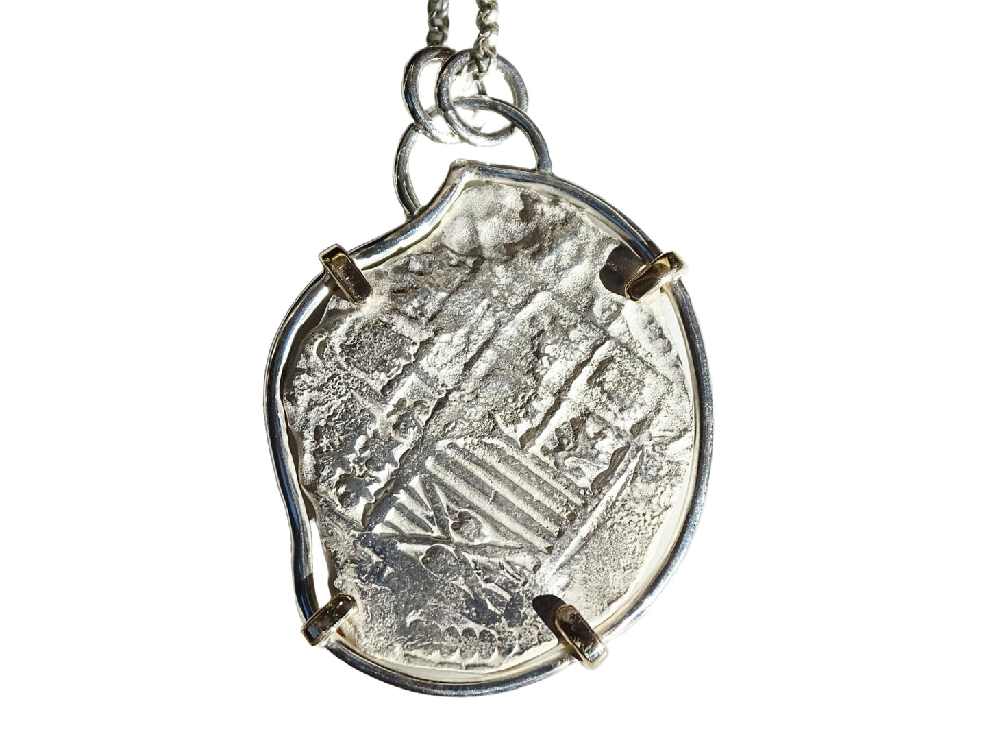 silver treasure coin necklace